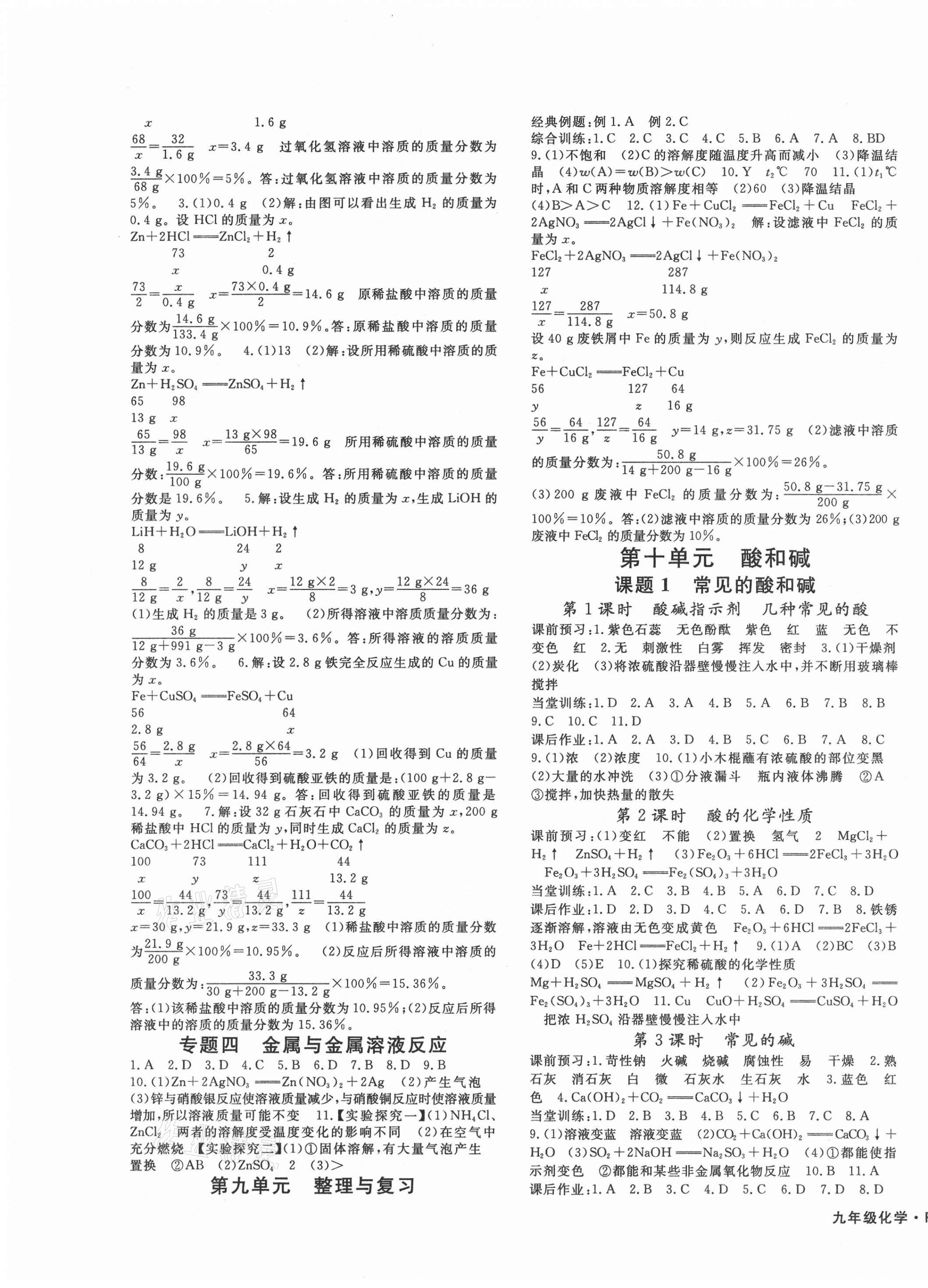 2021年名师大课堂九年级化学下册人教版 第3页