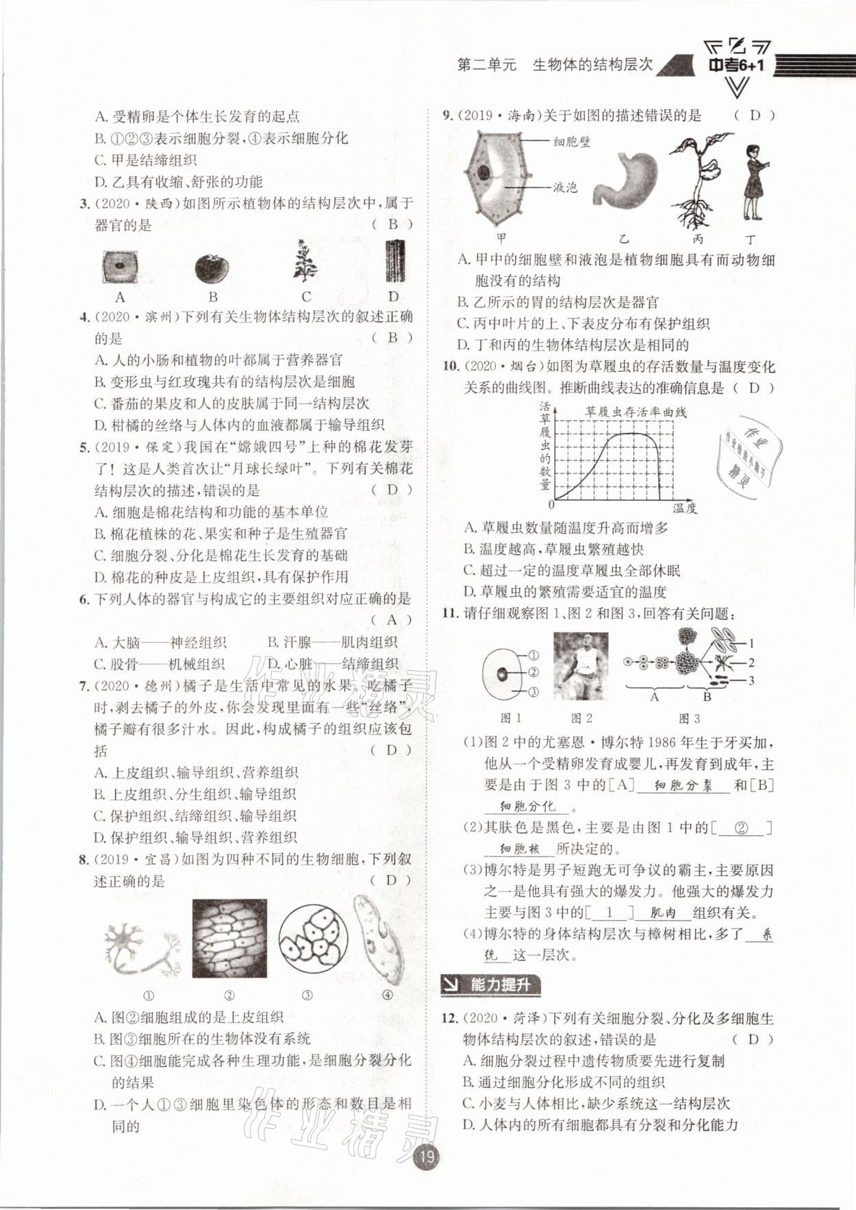 2021年中考6加1生物人教版达州专版 第19页