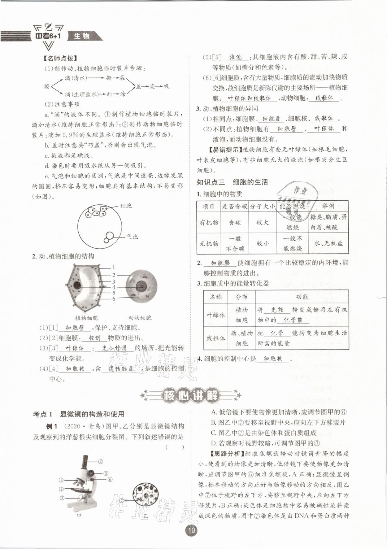 2021年中考6加1生物人教版达州专版 第10页