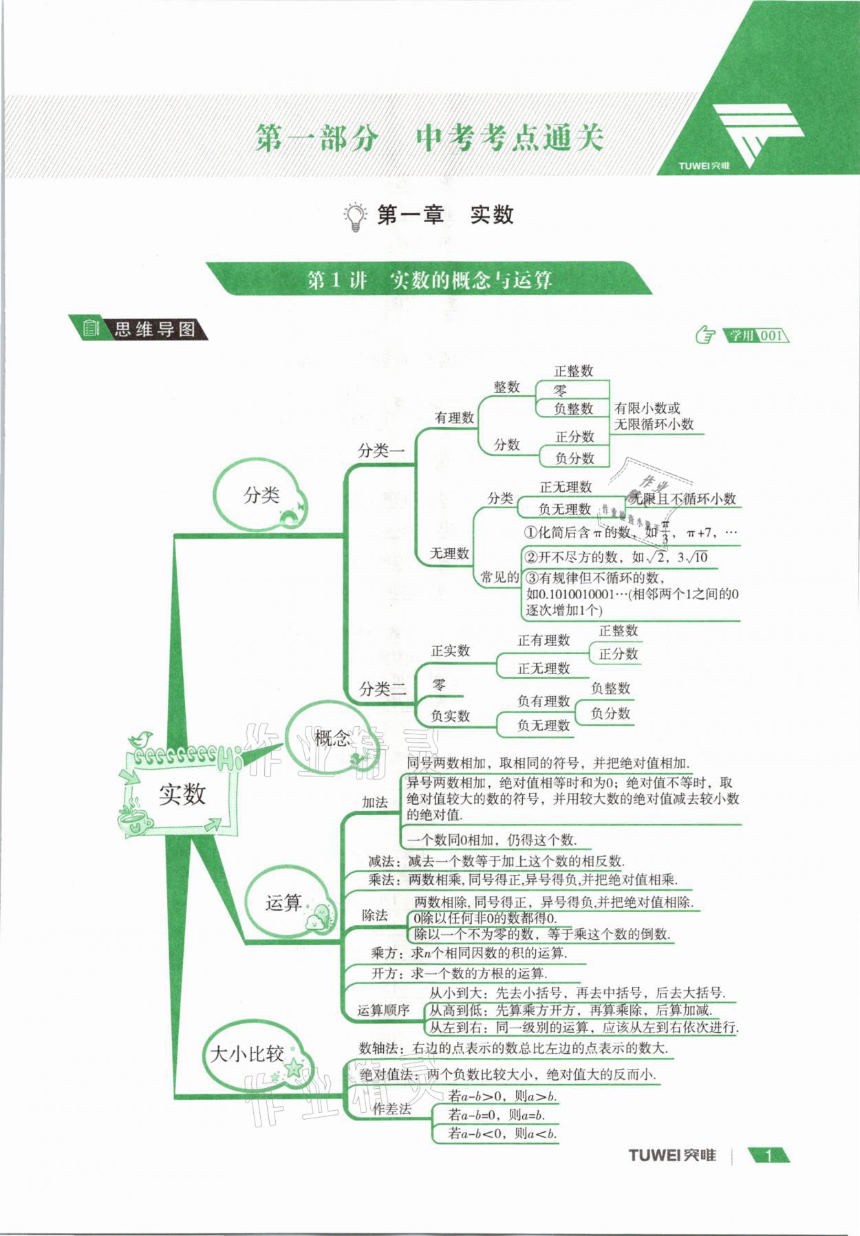 2021年河南中考总复习数学 参考答案第1页