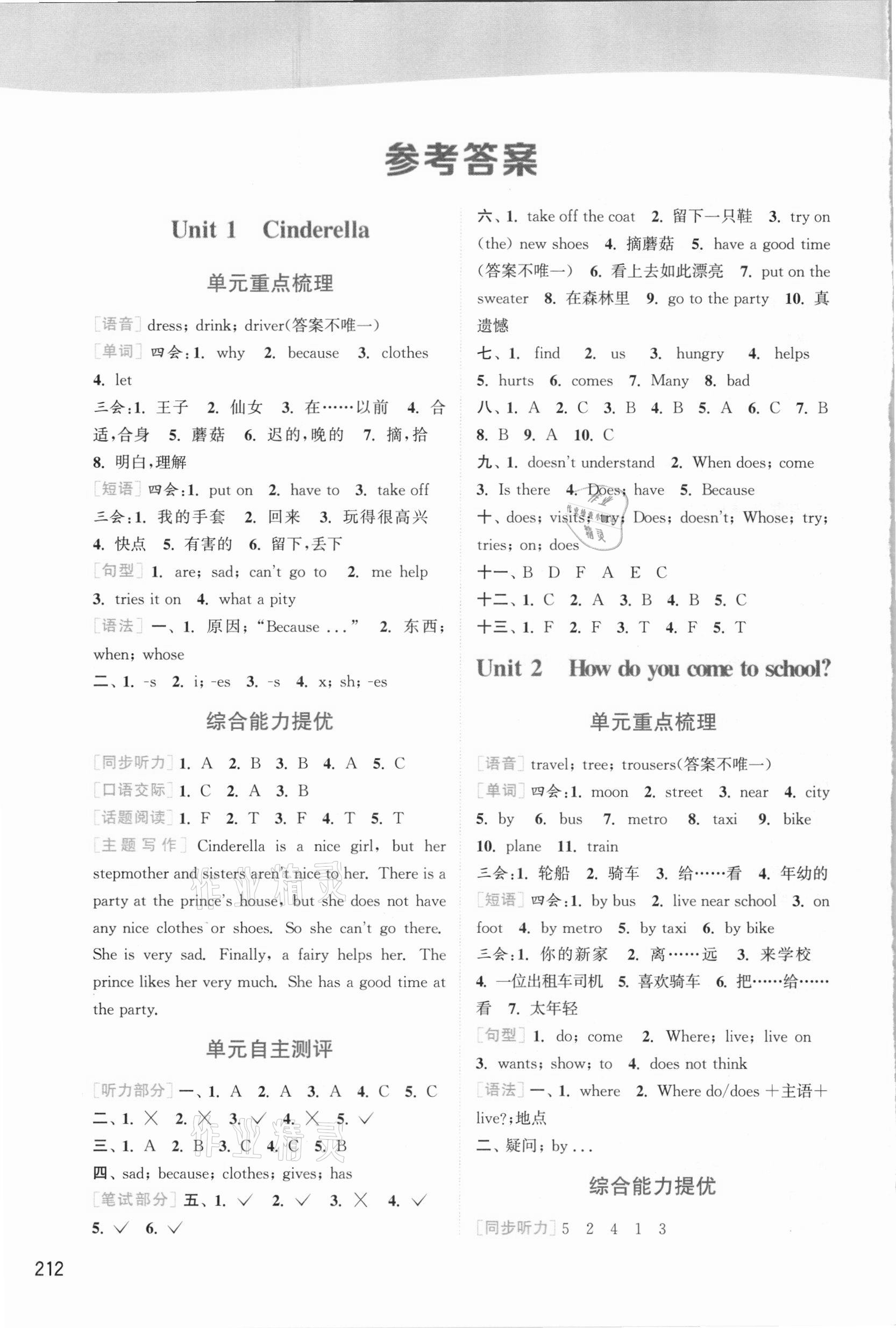 2021年通城學(xué)典非常課課通五年級(jí)英語(yǔ)下冊(cè)譯林版 第1頁(yè)