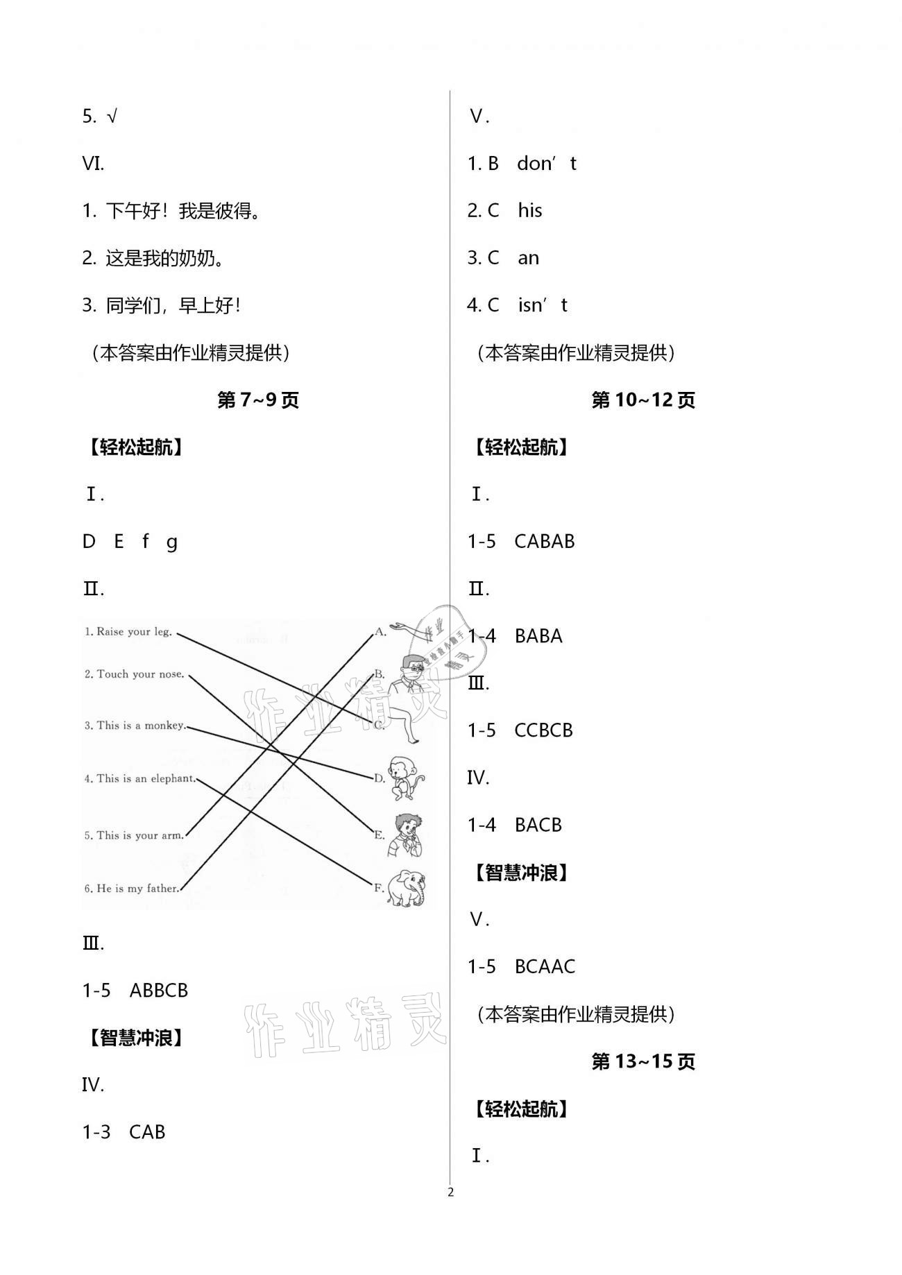 2021年湘岳假期寒假作業(yè)三年級(jí)英語(yǔ) 第2頁(yè)