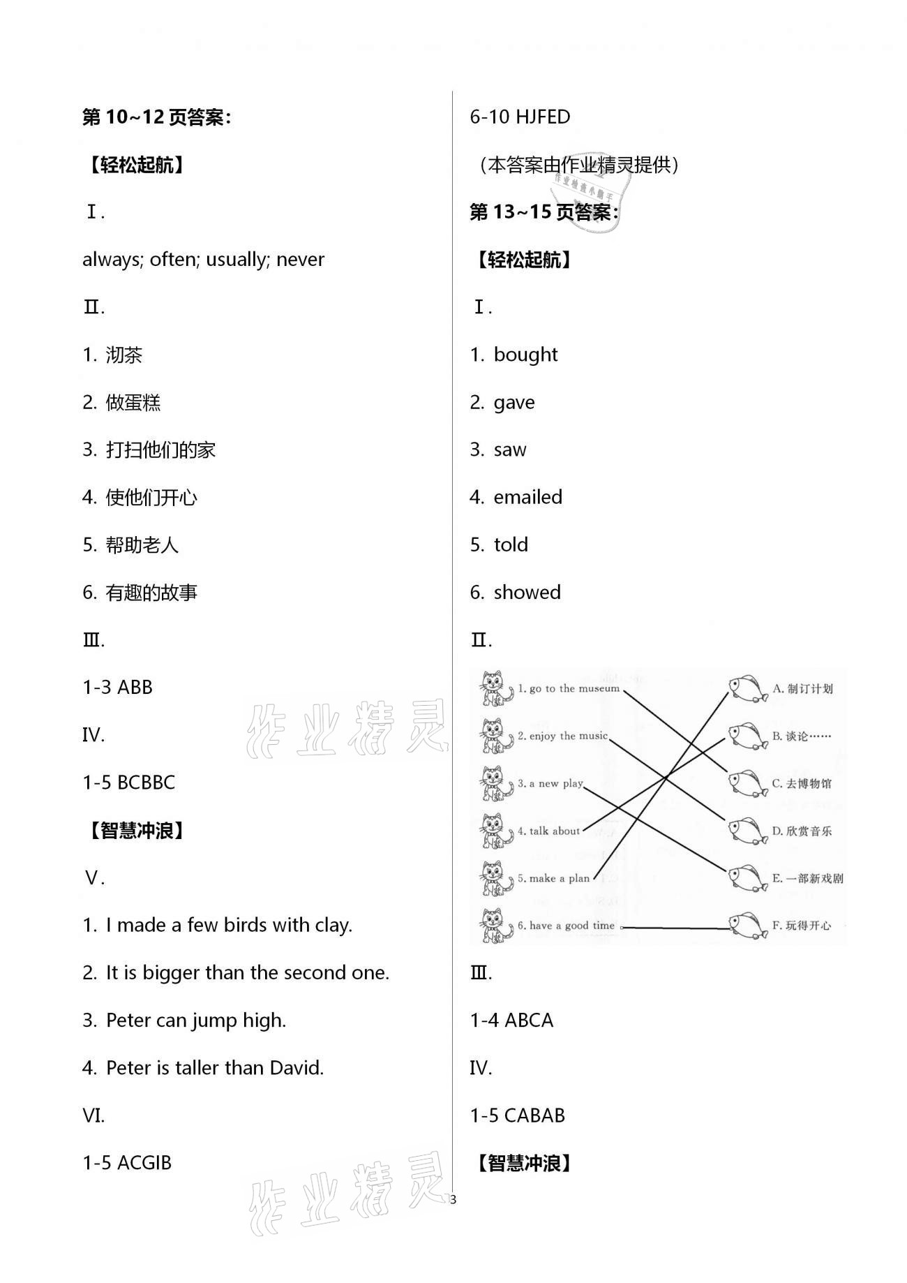 2021年湘岳假期寒假作业六年级英语 第3页