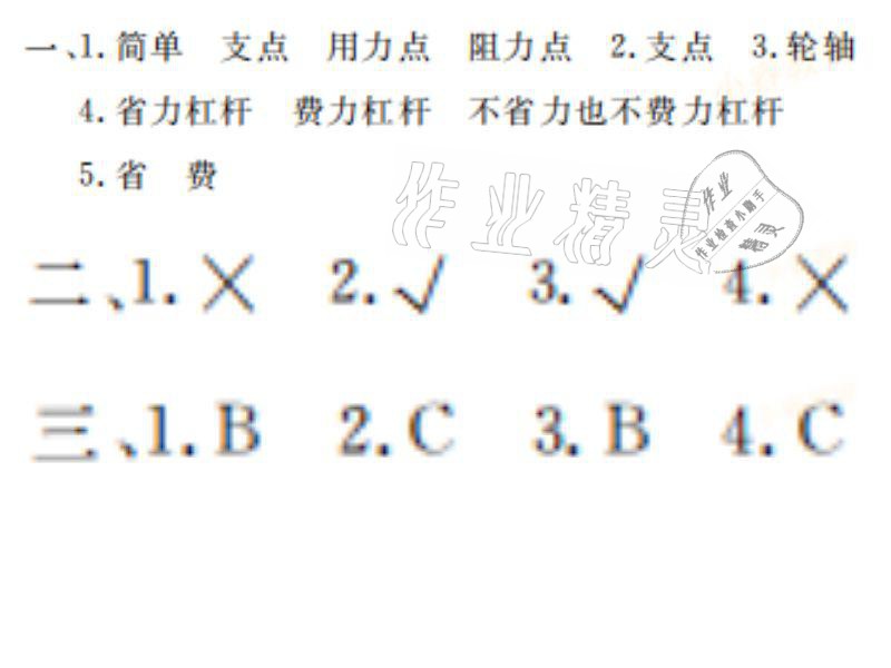 2021年湘岳假期寒假作业六年级科学教科版 参考答案第4页