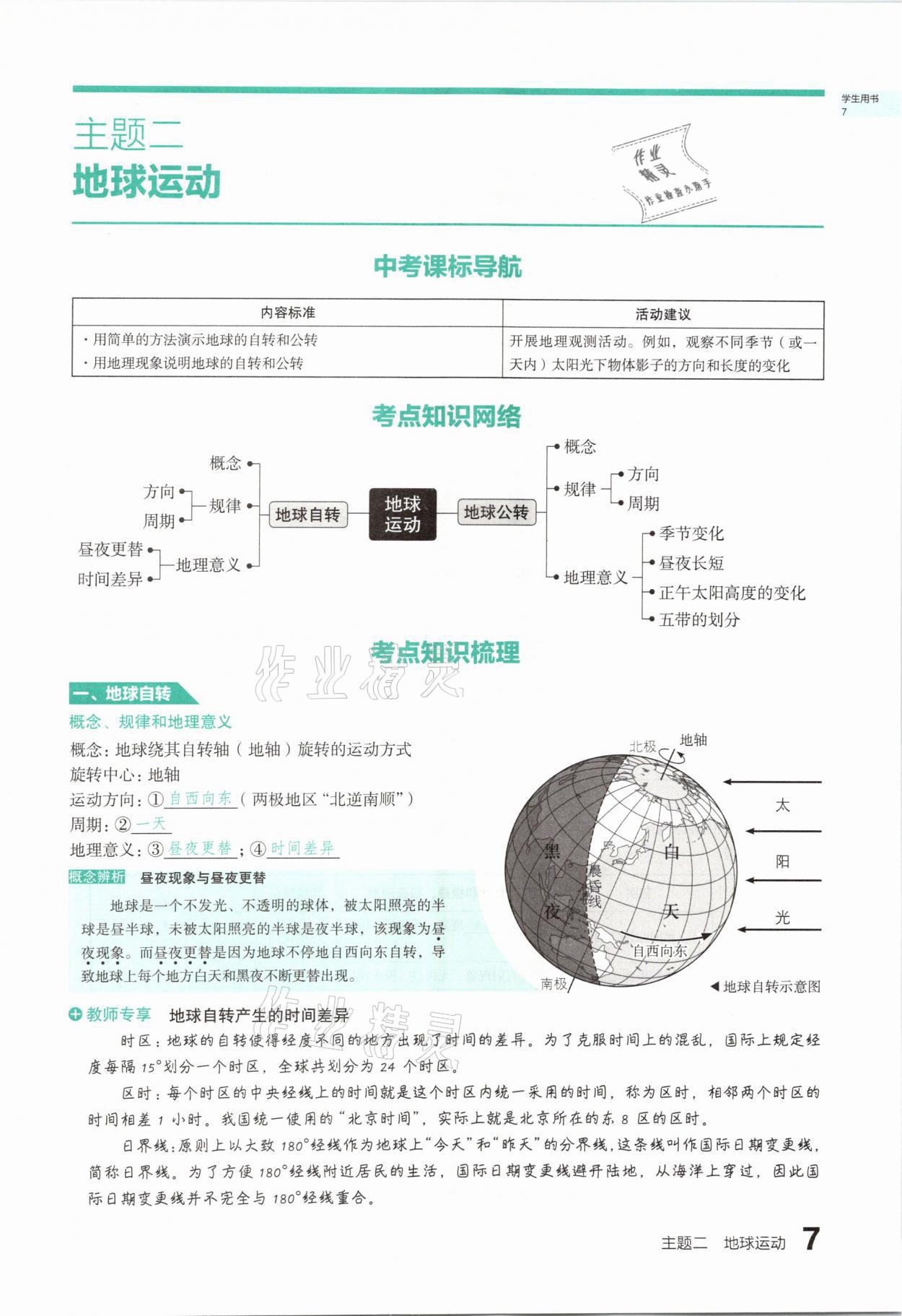 2021年滾動(dòng)遷移中考總復(fù)習(xí)地理山西專版 參考答案第7頁(yè)