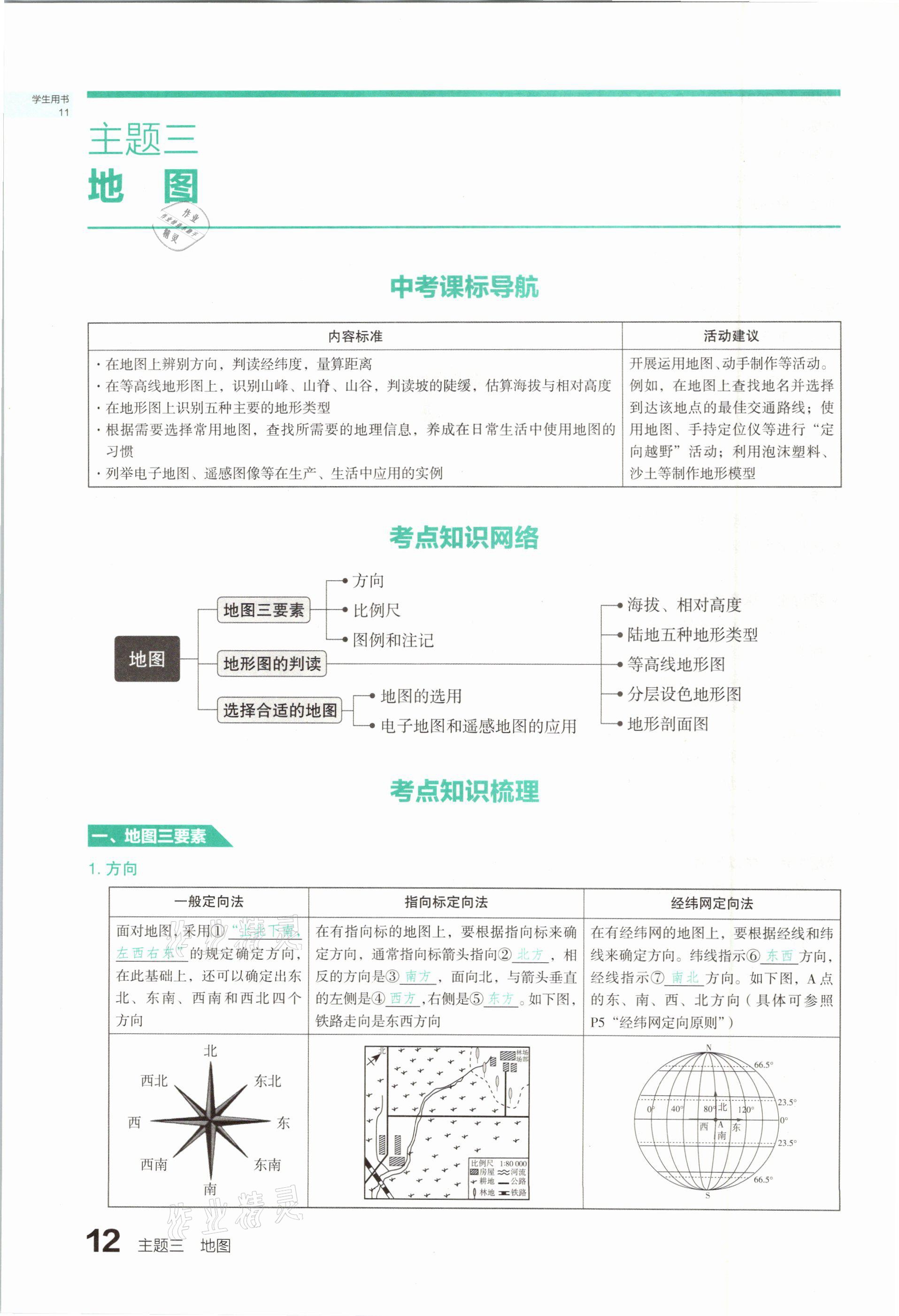 2021年滾動(dòng)遷移中考總復(fù)習(xí)地理山西專版 參考答案第12頁(yè)