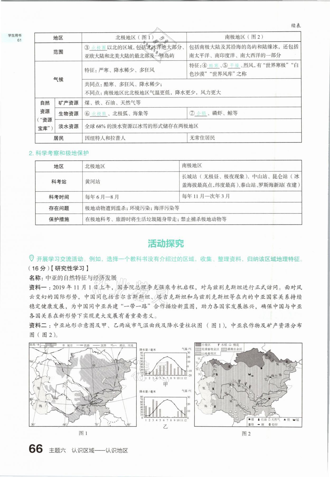 2021年滾動遷移中考總復(fù)習(xí)地理山西專版 參考答案第66頁