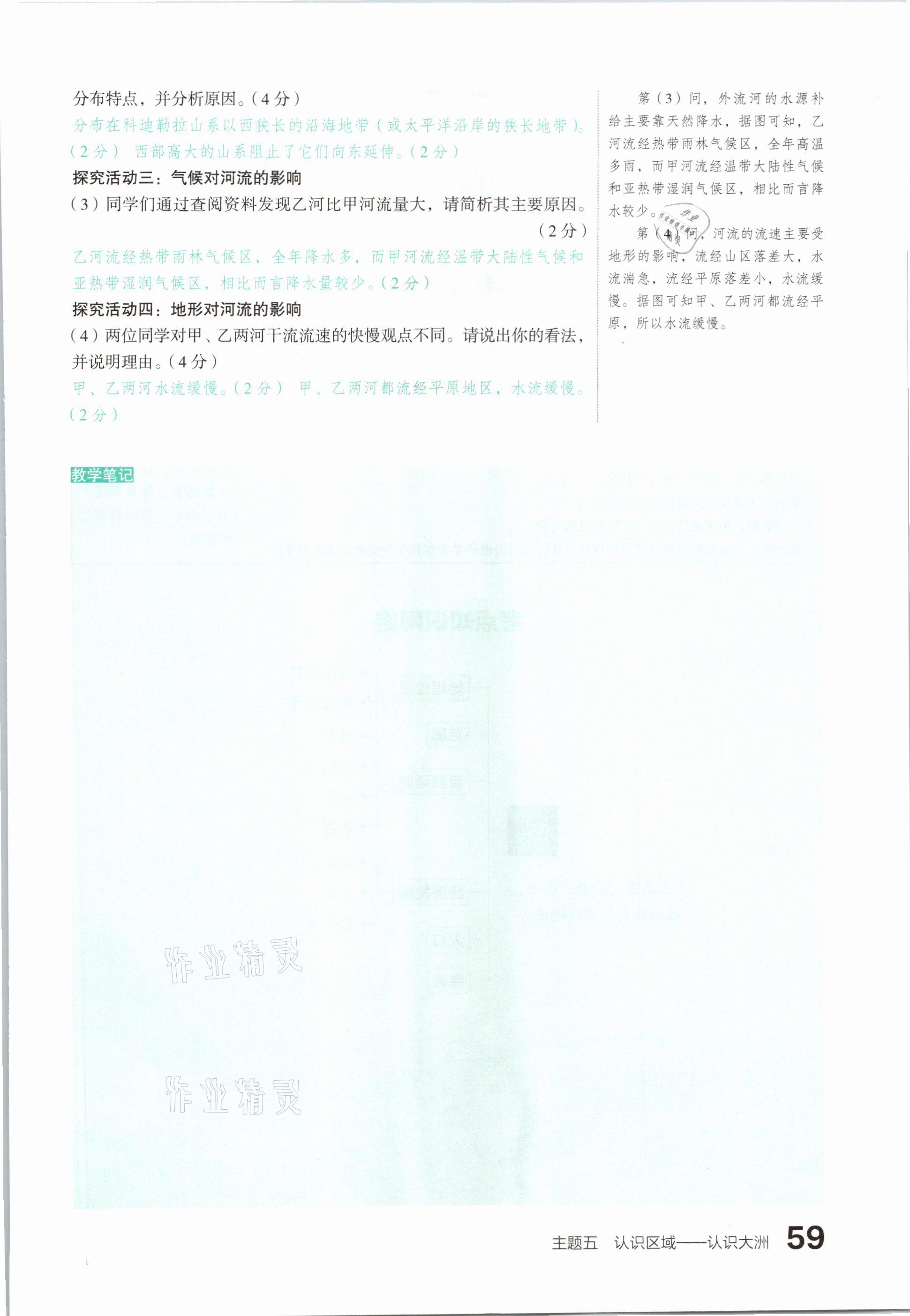 2021年滾動遷移中考總復習地理山西專版 參考答案第59頁