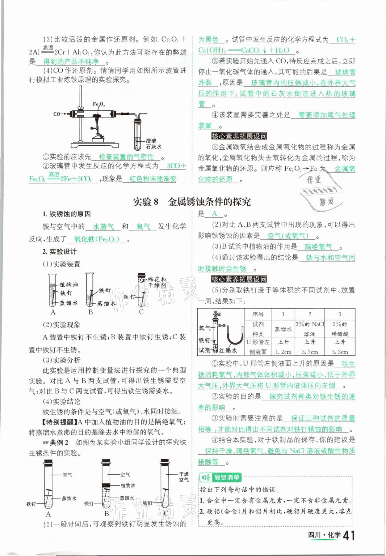 2021年中考2号化学四川专版 参考答案第41页