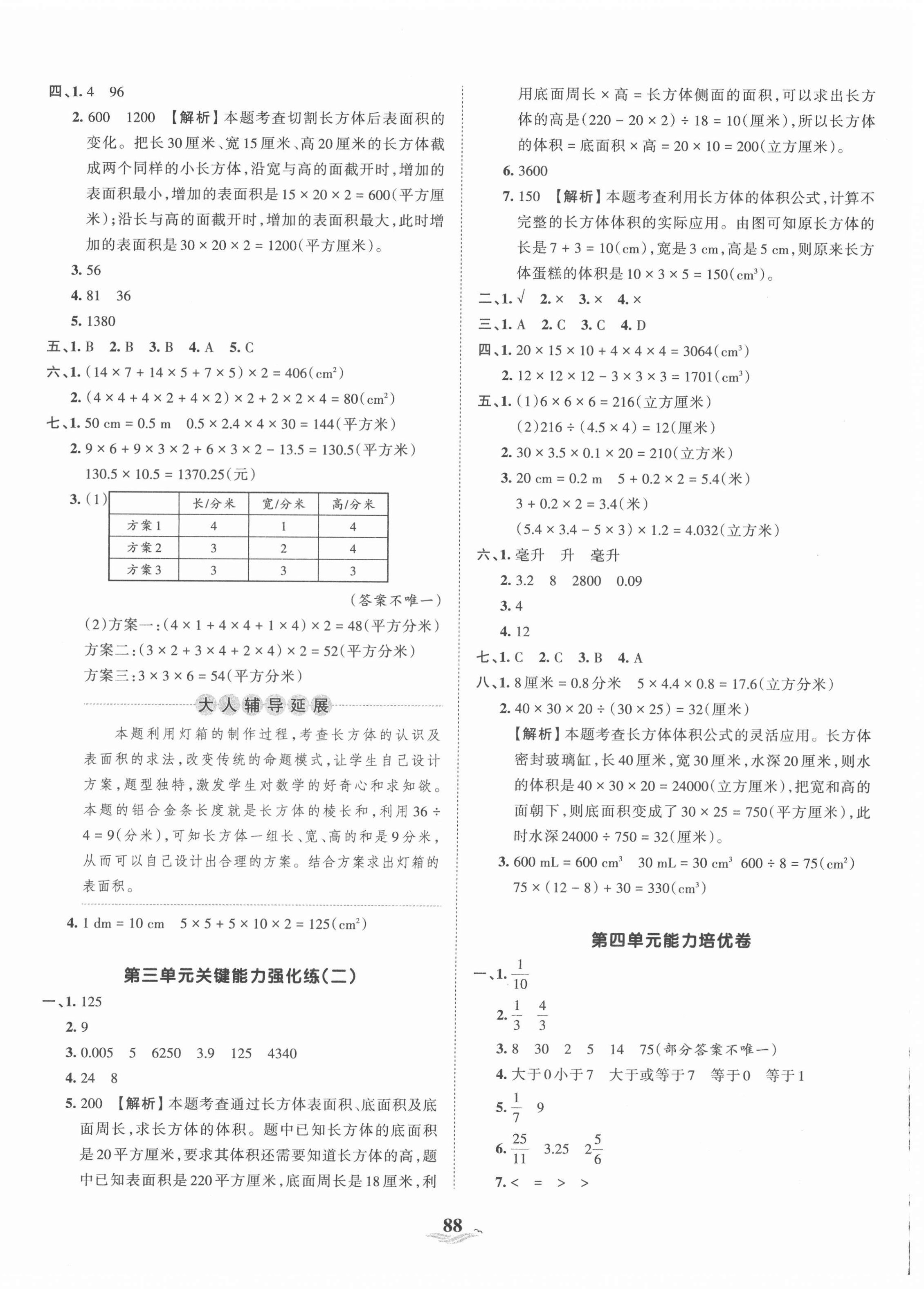 2021年王朝霞培优100分五年级数学下册人教版 第4页