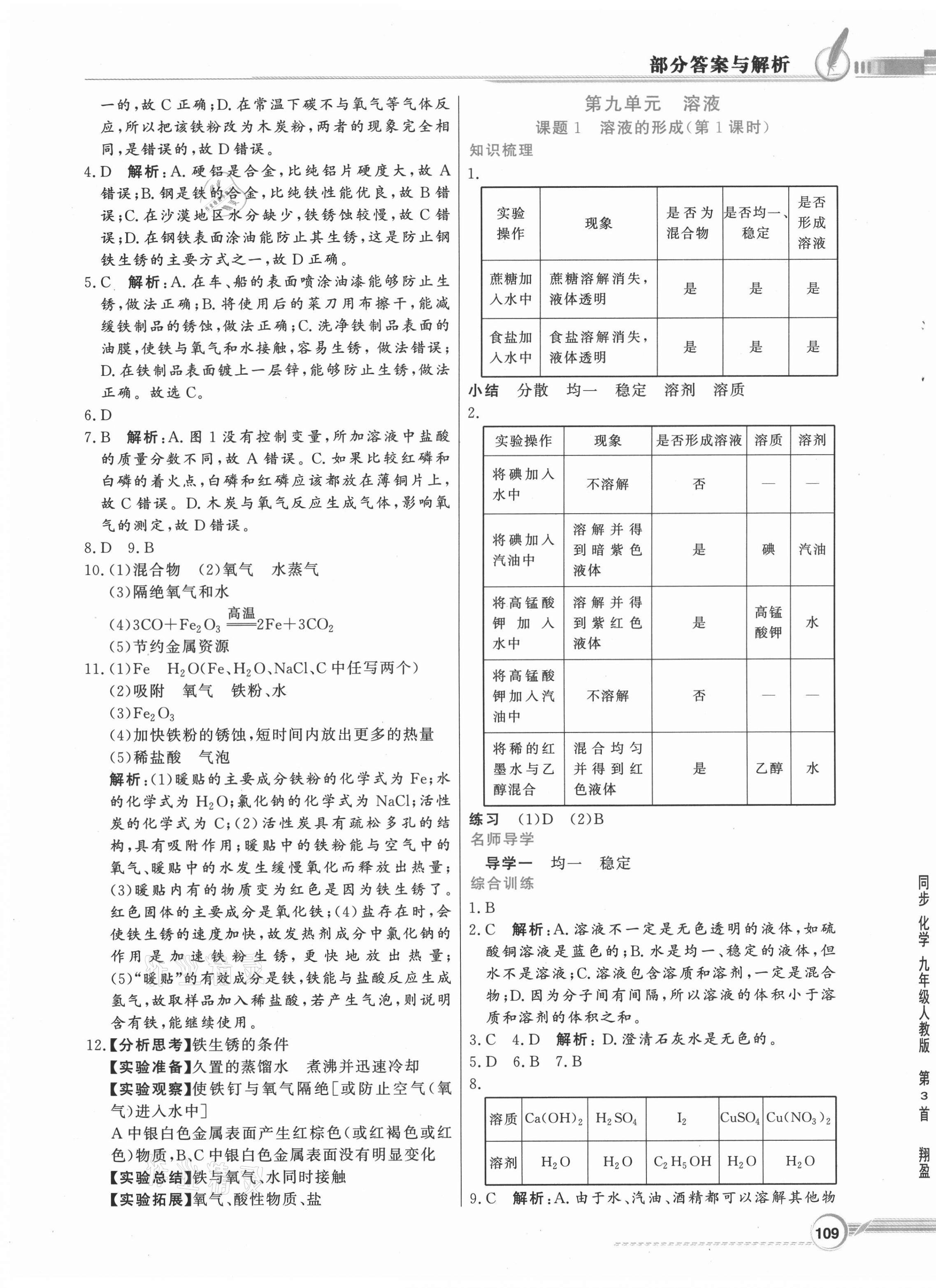 2021年同步导学与优化训练九年级化学下册人教版 第5页