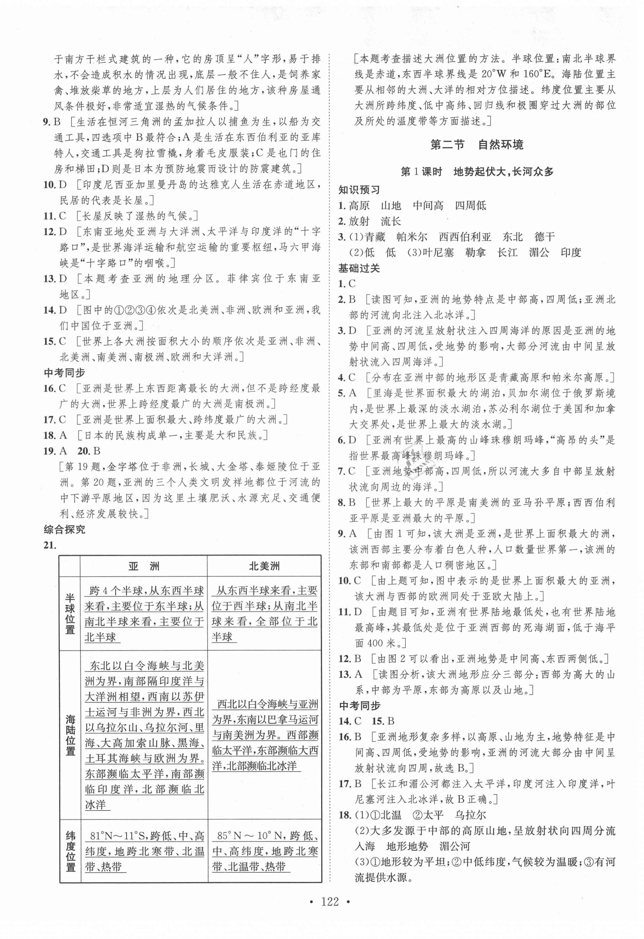 2021年思路教练同步课时作业七年级地理下册人教版 第2页