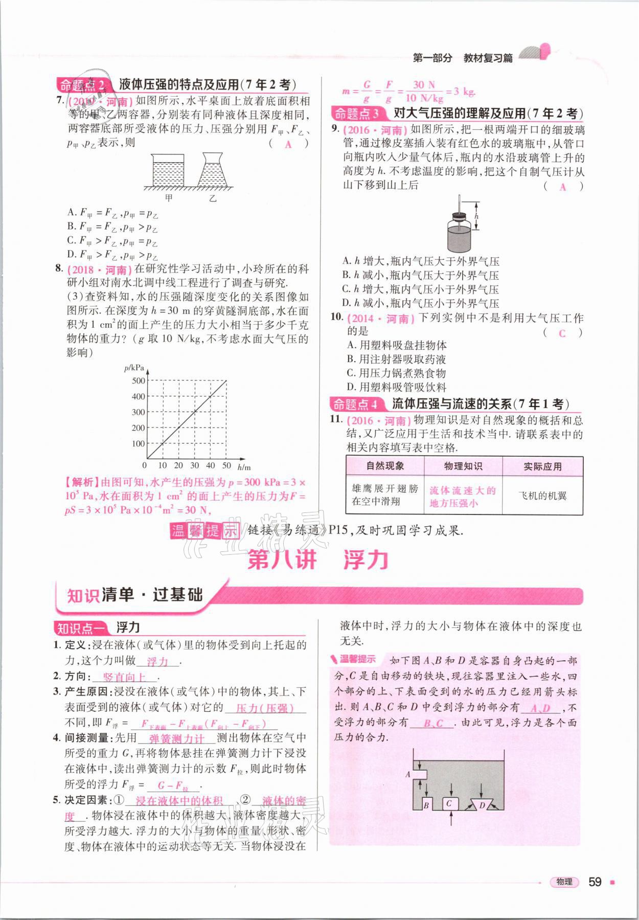 2021年河南易中考物理 参考答案第59页