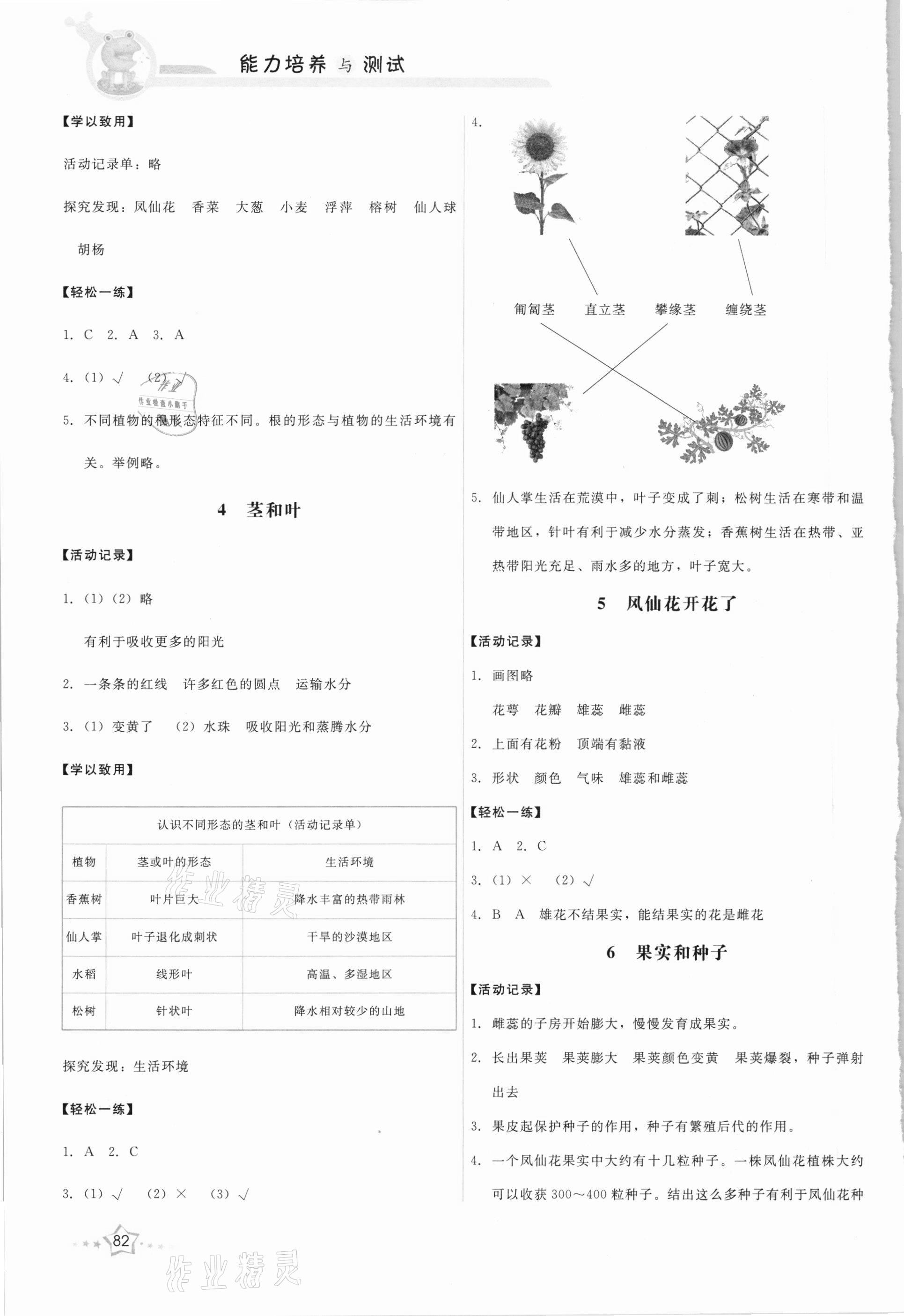 2021年能力培養(yǎng)與測試四年級科學下冊教科版 第2頁