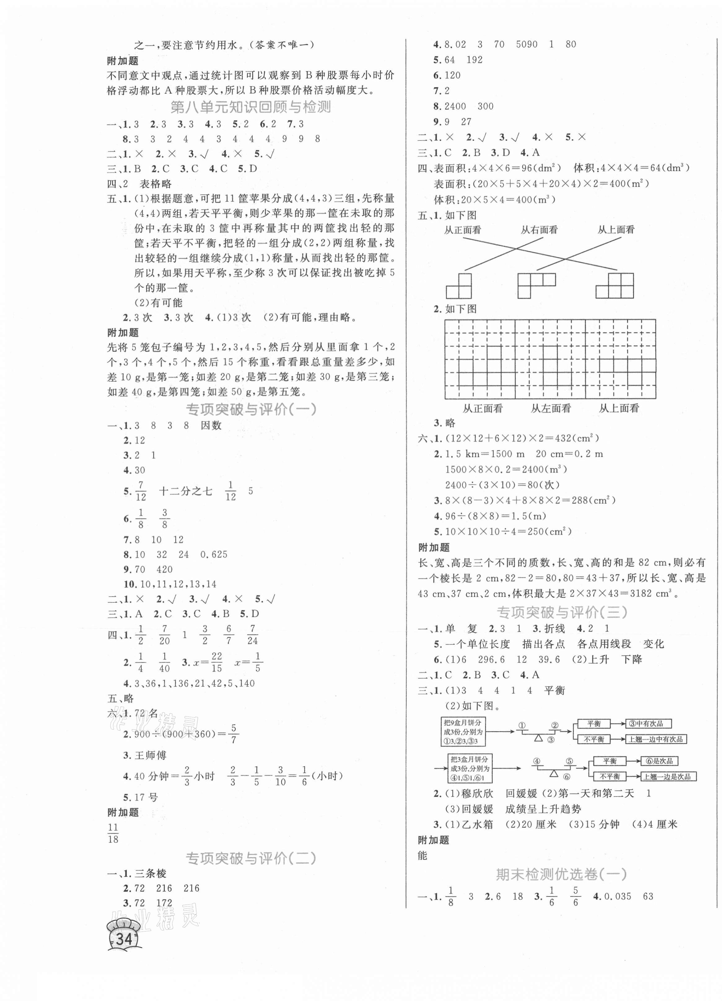 2021年黄冈名卷五年级数学下册人教版济宁专版 第3页