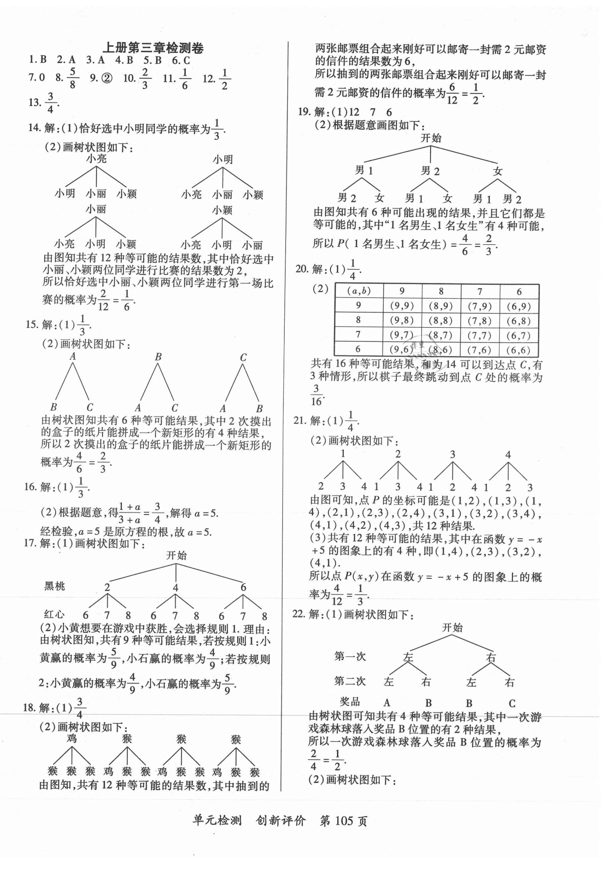 2020年新評價單元檢測創(chuàng)新評價九年級數(shù)學(xué)全一冊北師大版 第3頁