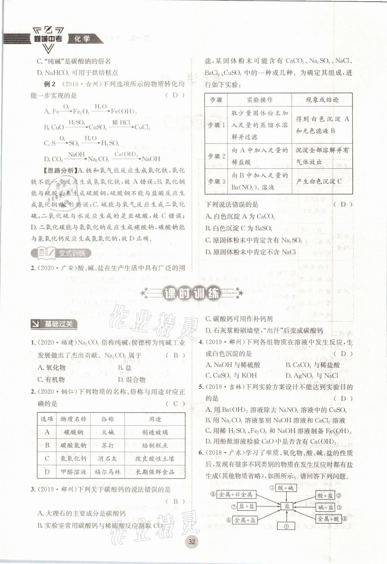 2021年蓉城中考化学 参考答案第32页