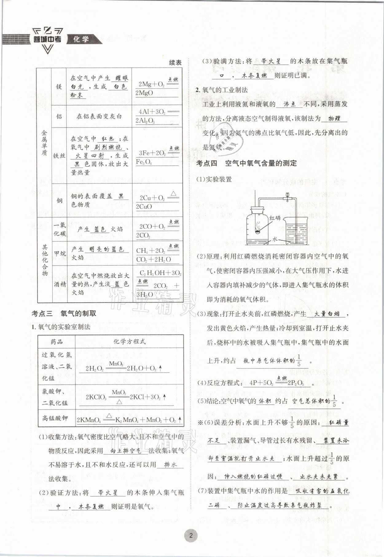 2021年蓉城中考化學(xué) 參考答案第2頁(yè)