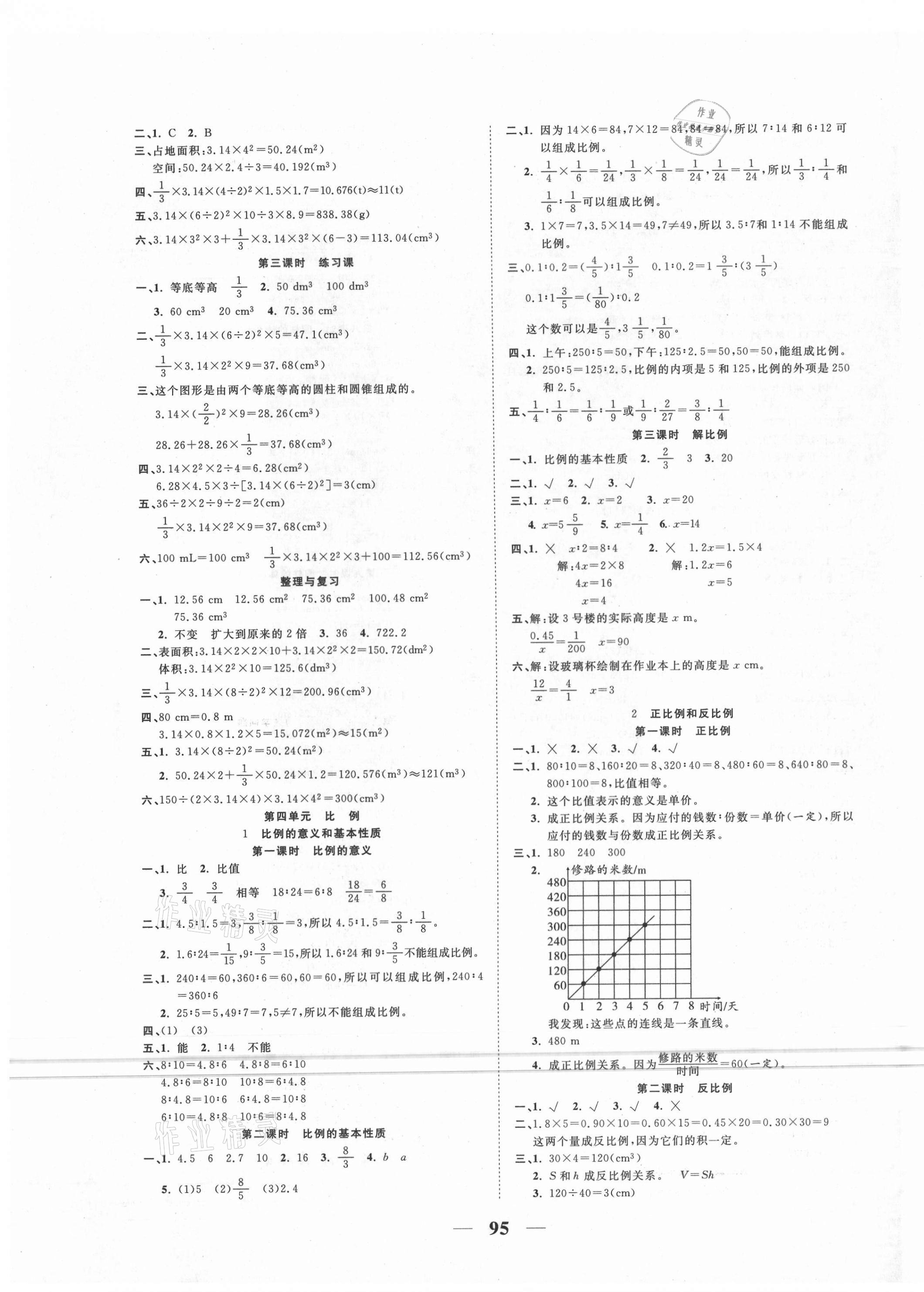 2021年夺冠新课堂随堂练测六年级数学下册人教版 第3页