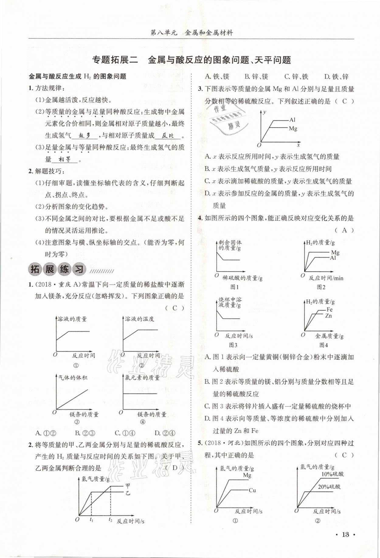 2021年蓉城学霸九年级化学下册人教版 第13页