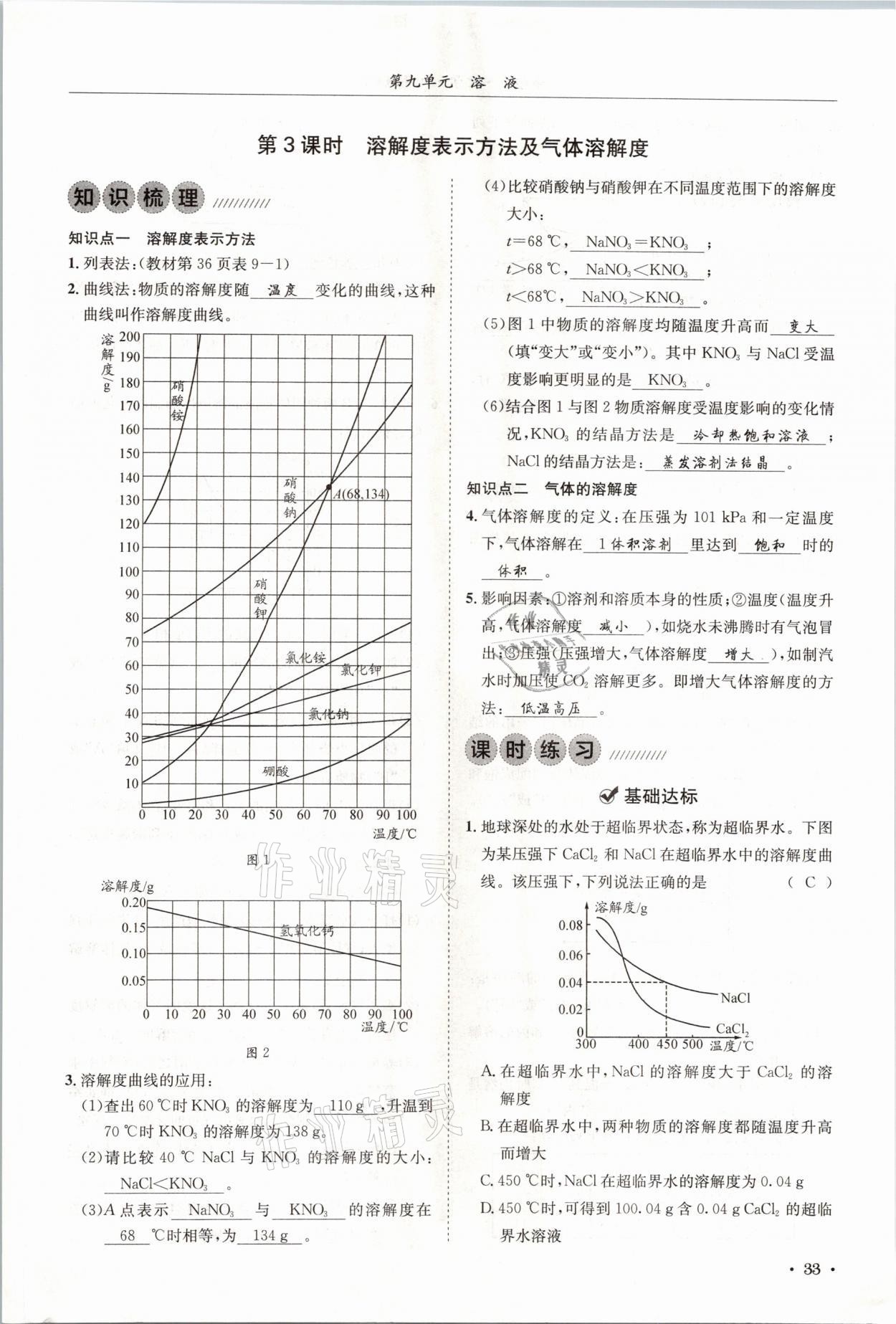 2021年蓉城学霸九年级化学下册人教版 第33页