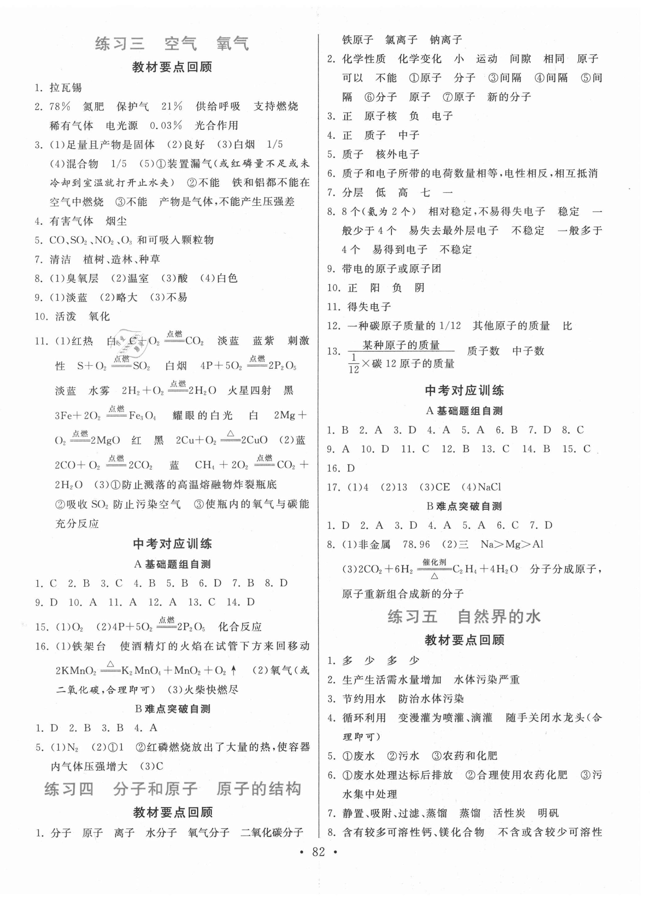 2021年寒假作業(yè)九年級化學(xué)河北美術(shù)出版社 第2頁