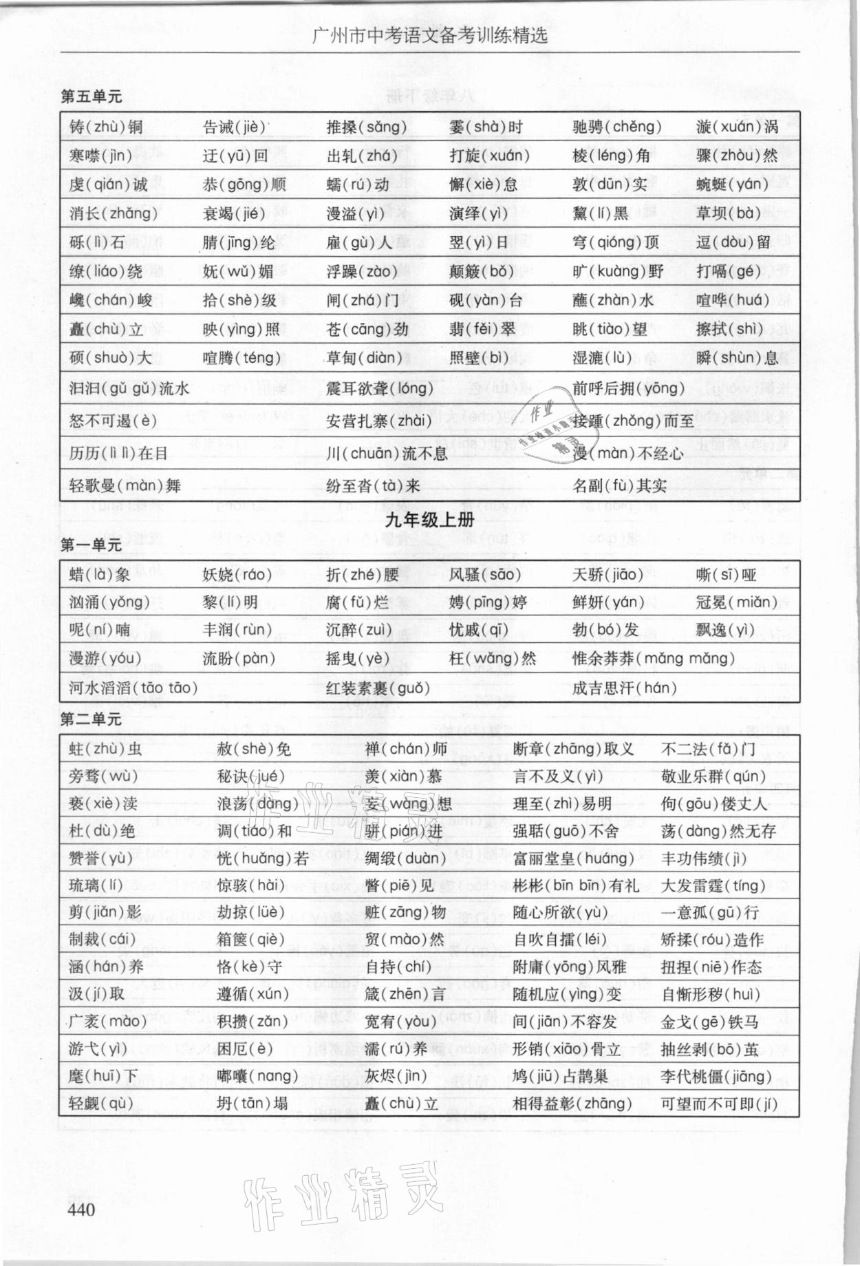 2021年广州市中考语文备考训练精选 参考答案第6页