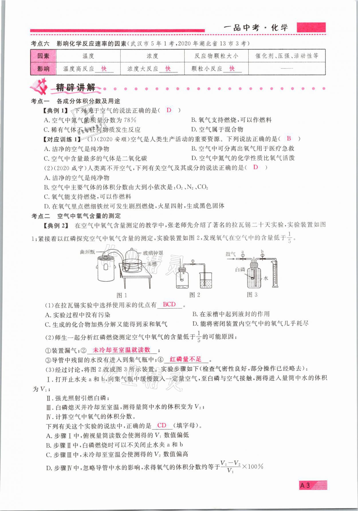 2021年新動(dòng)力一品中考化學(xué)螺旋復(fù)習(xí)法 參考答案第3頁(yè)