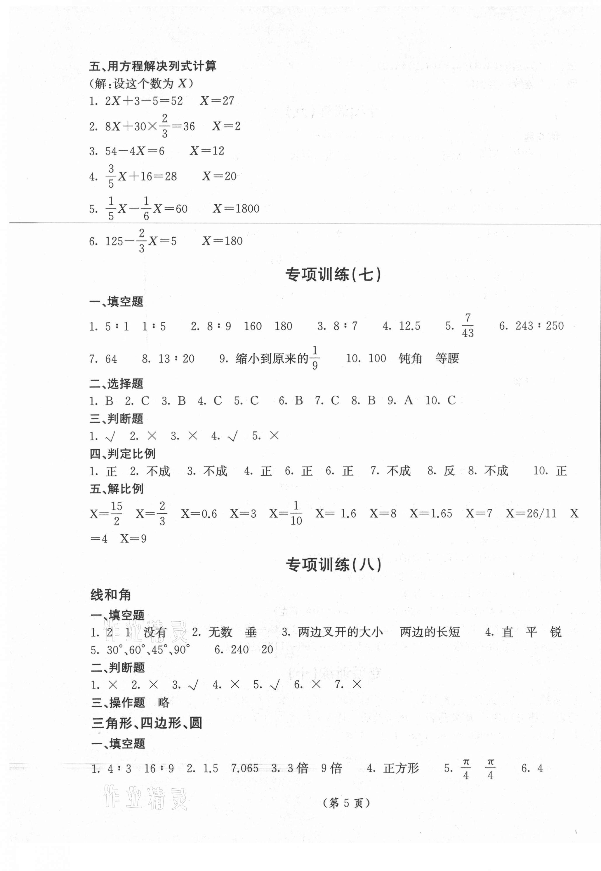 2021年西藏自治区小学数学高频考点小升初总复习 第5页