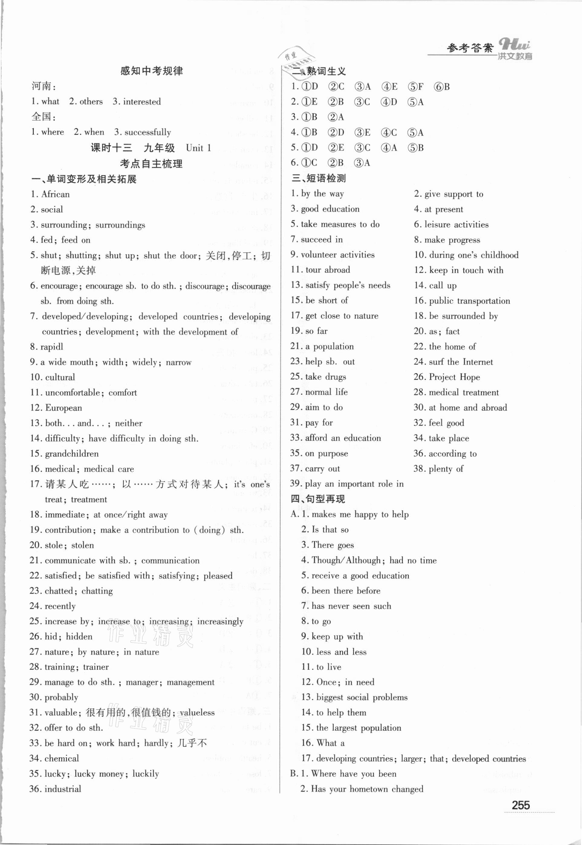 2021年河南最新中考總復(fù)習(xí)英語課標(biāo)版河南專版 第15頁