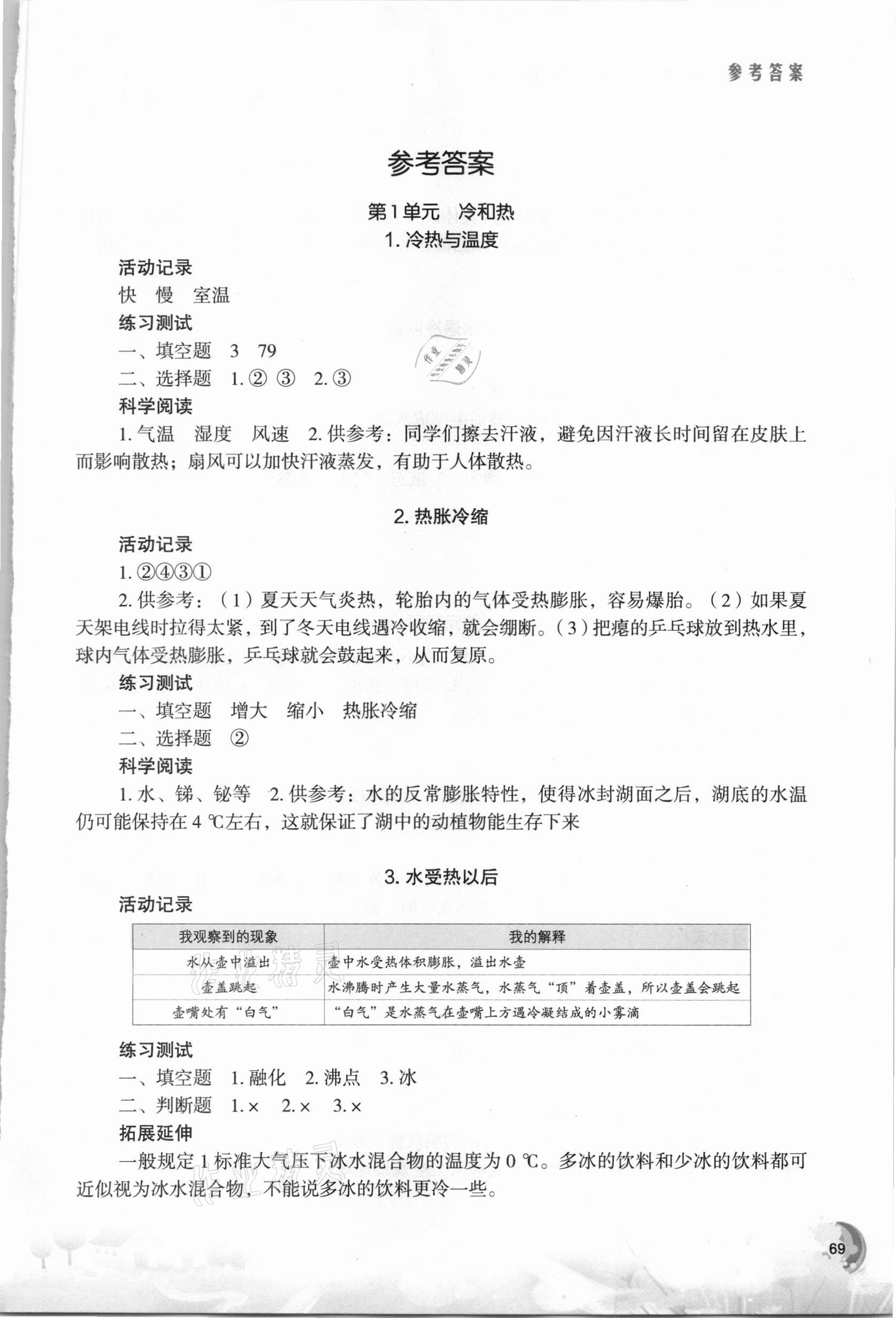 2021年小學(xué)科學(xué)實(shí)驗(yàn)冊(cè)四年級(jí)下冊(cè)蘇教版雙色版 第1頁(yè)