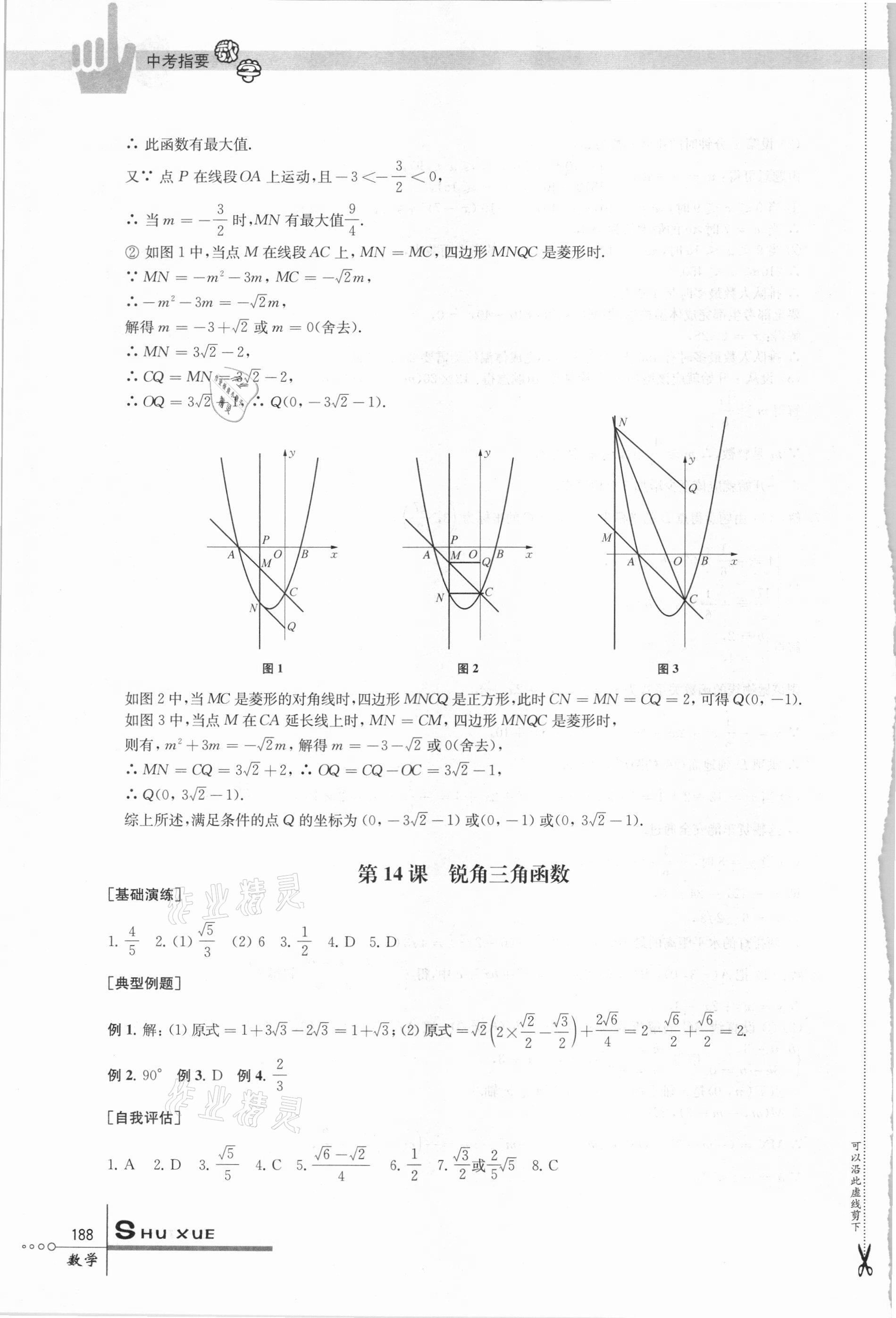 2021年中考指要数学 参考答案第13页