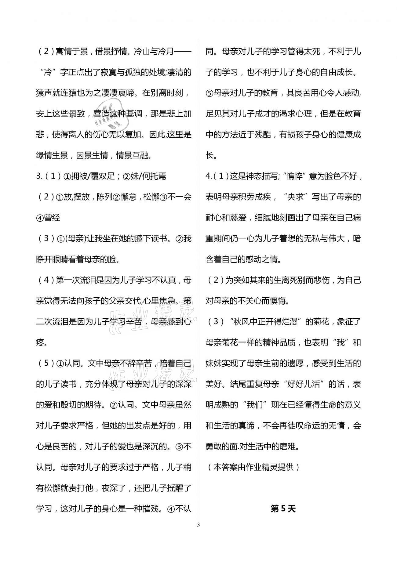 2021年优化学习寒假20天七年级语文江苏专版 第3页