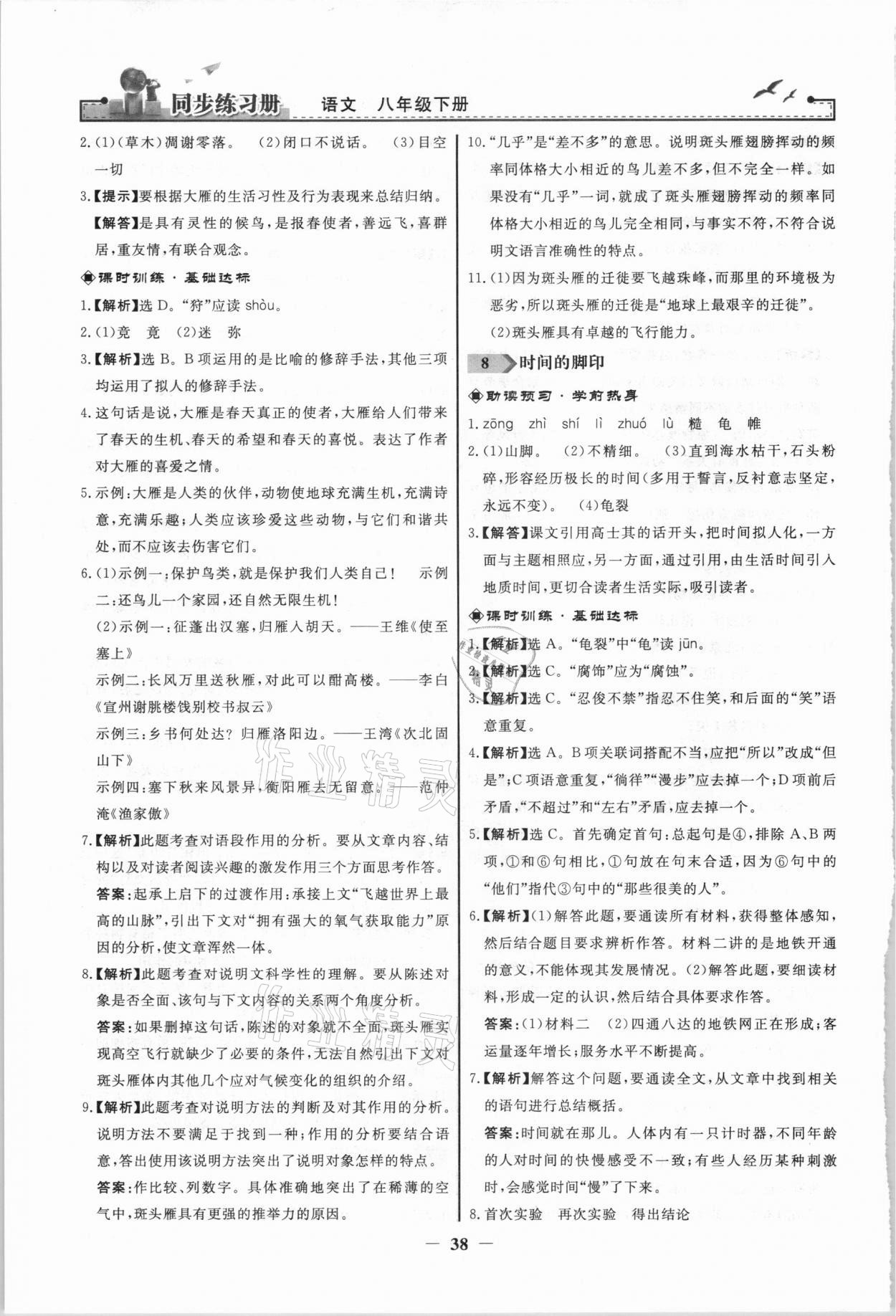 2021年同步練習(xí)冊八年級語文下冊人教版人民教育出版社 第6頁