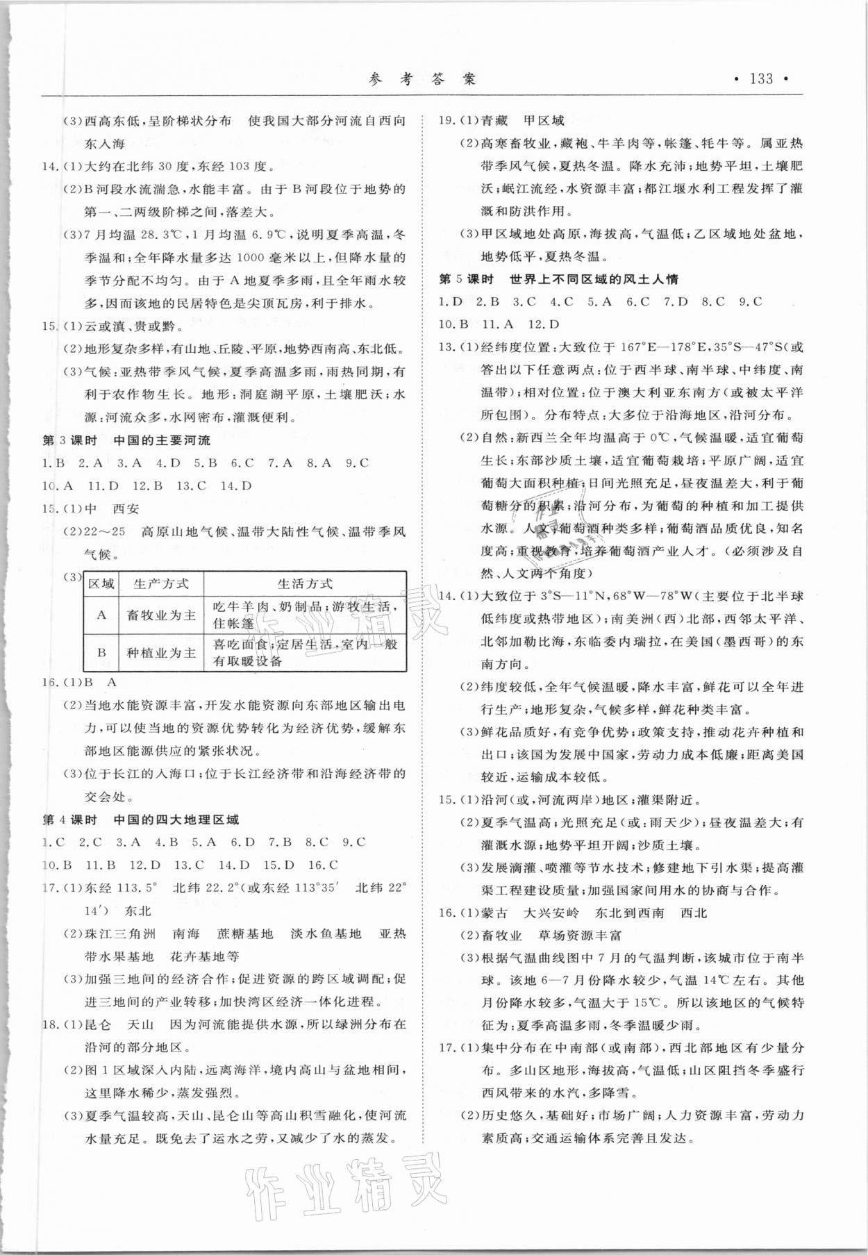 2021年初中学业考试总复习历史与社会道德与法治丽水专版 参考答案第5页