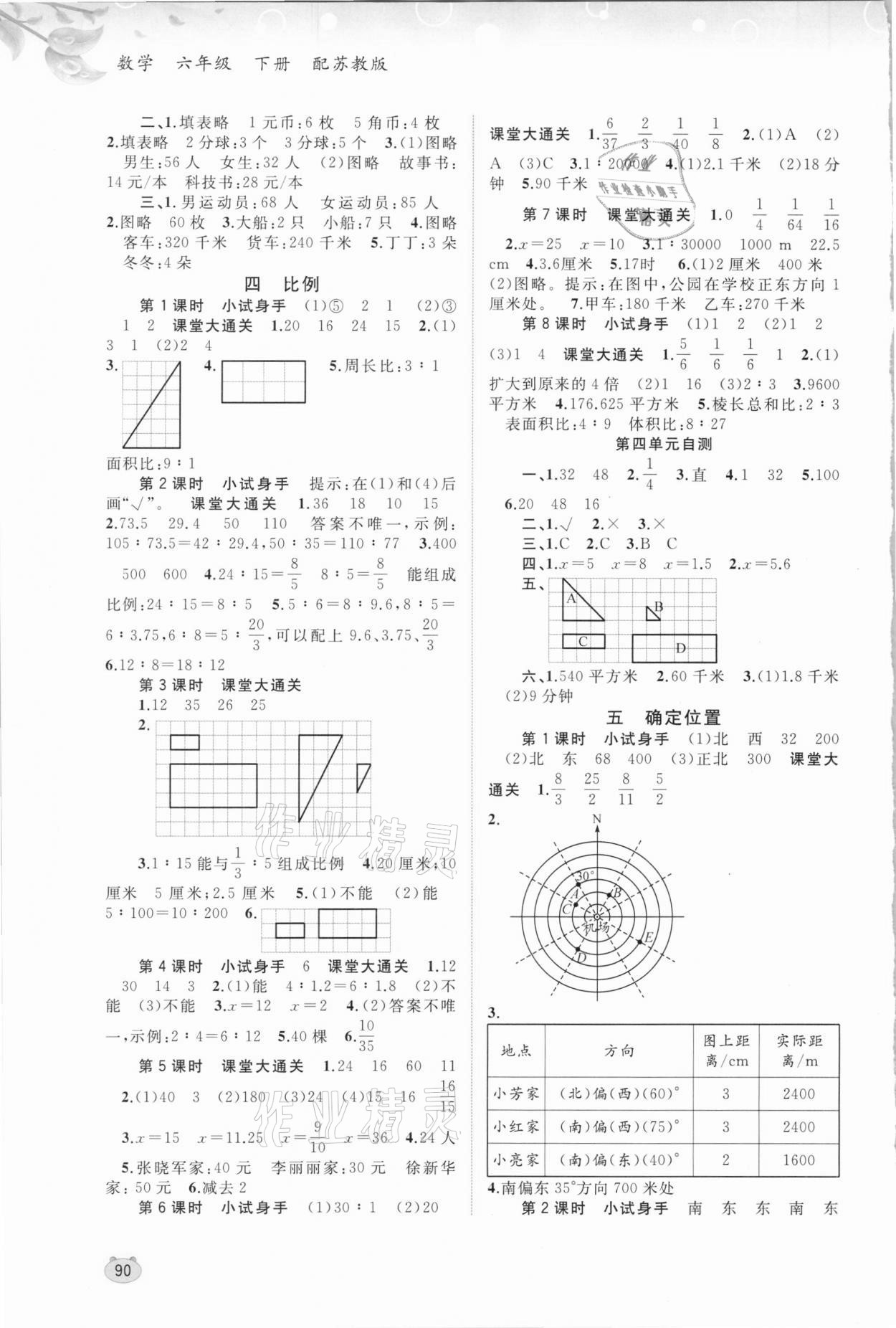 2021年新课程学习与测评同步学习六年级数学下册苏教版 第2页