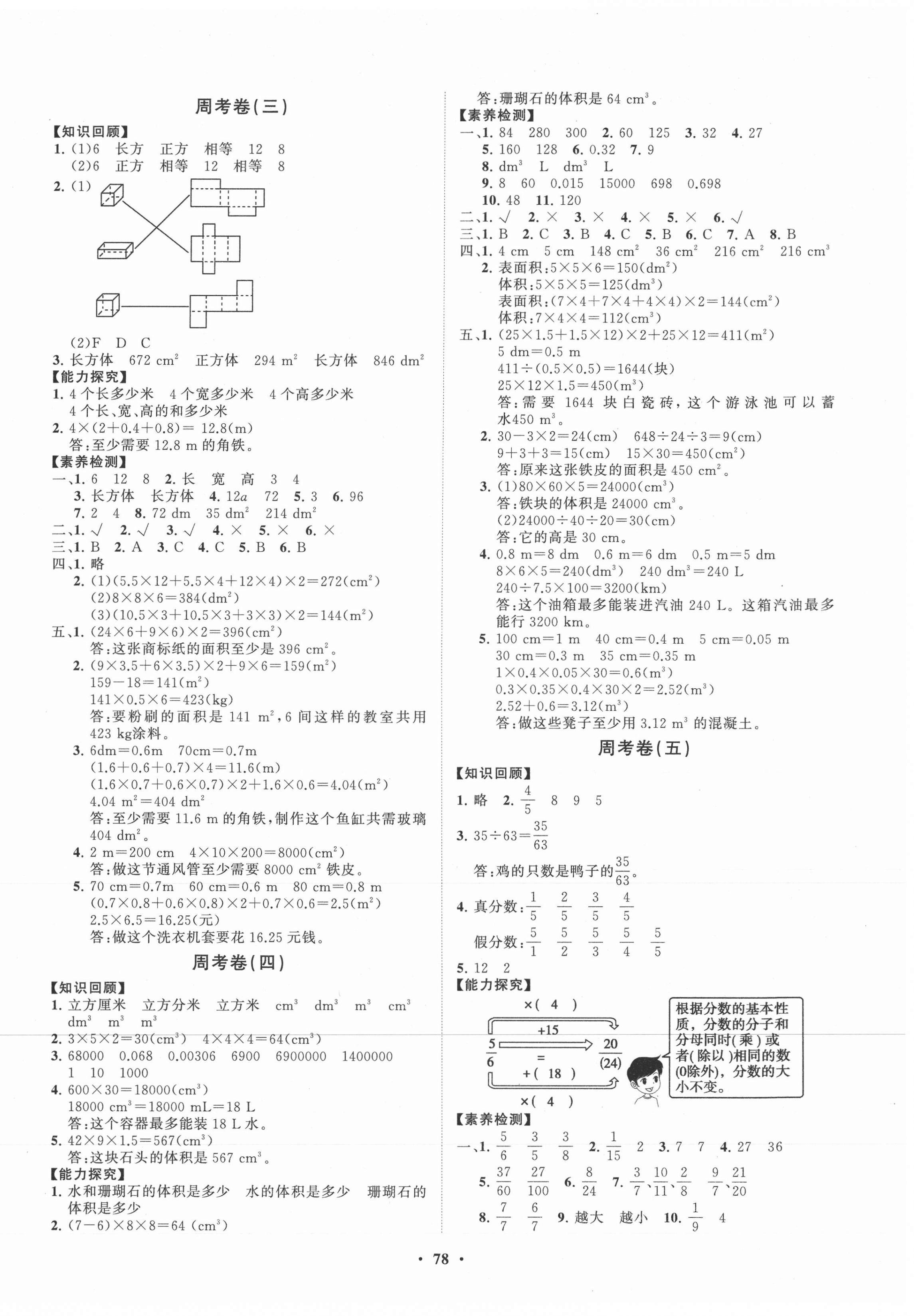 2021年小學(xué)同步練習(xí)冊(cè)分層卷五年級(jí)數(shù)學(xué)下冊(cè)人教版 第2頁(yè)