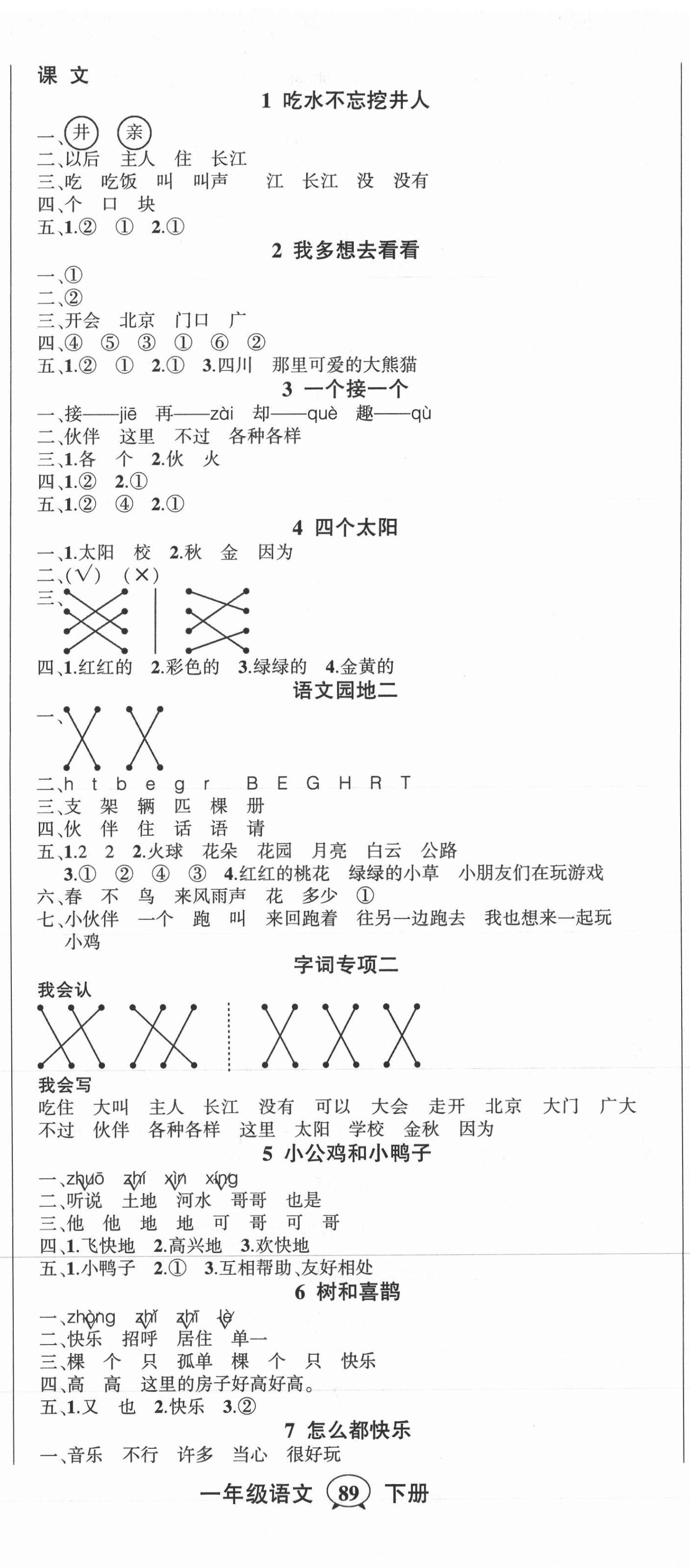 2021年状元成才路状元作业本一年级语文下册人教版 第2页