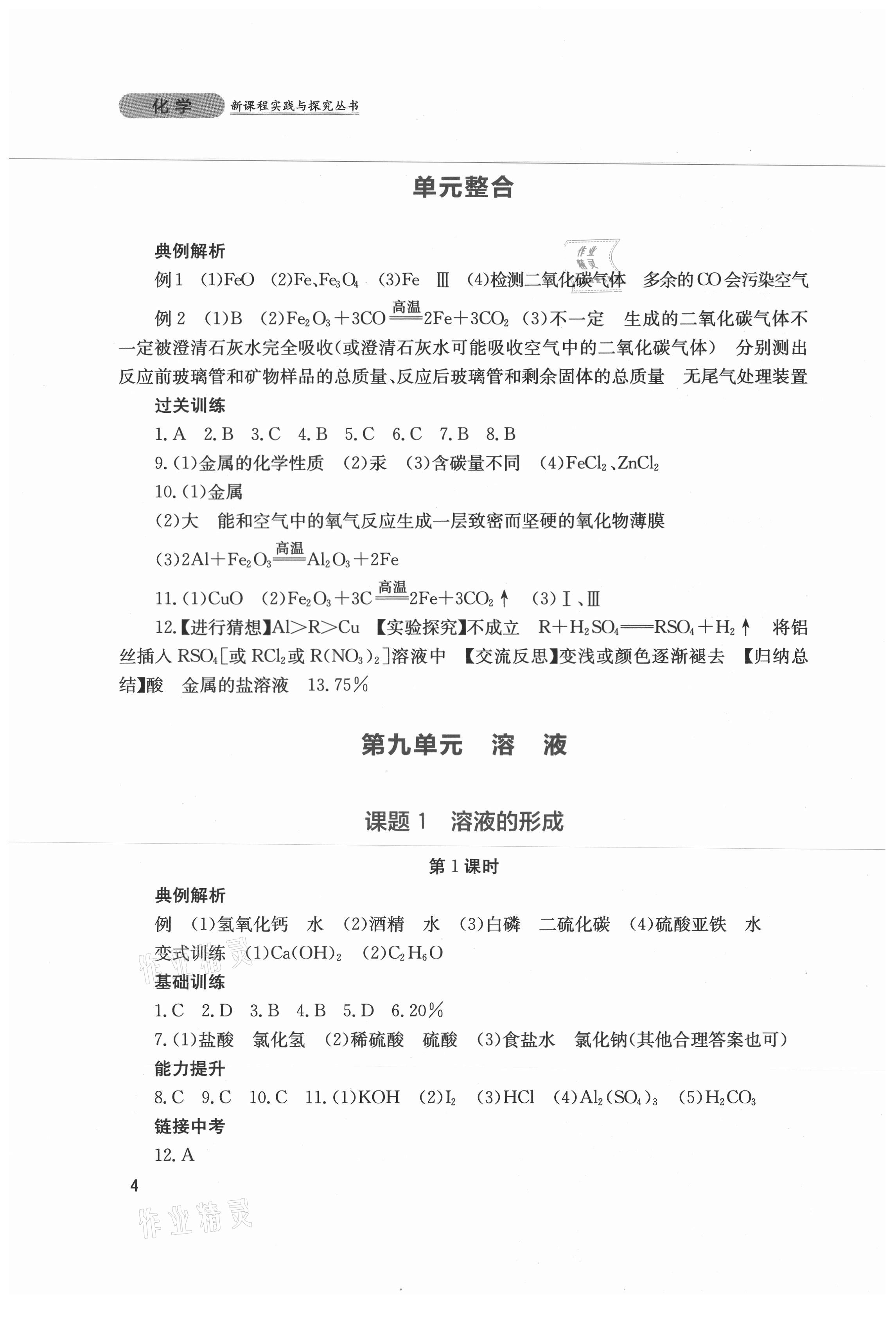 2021年新課程實踐與探究叢書九年級化學(xué)下冊人教版 第4頁