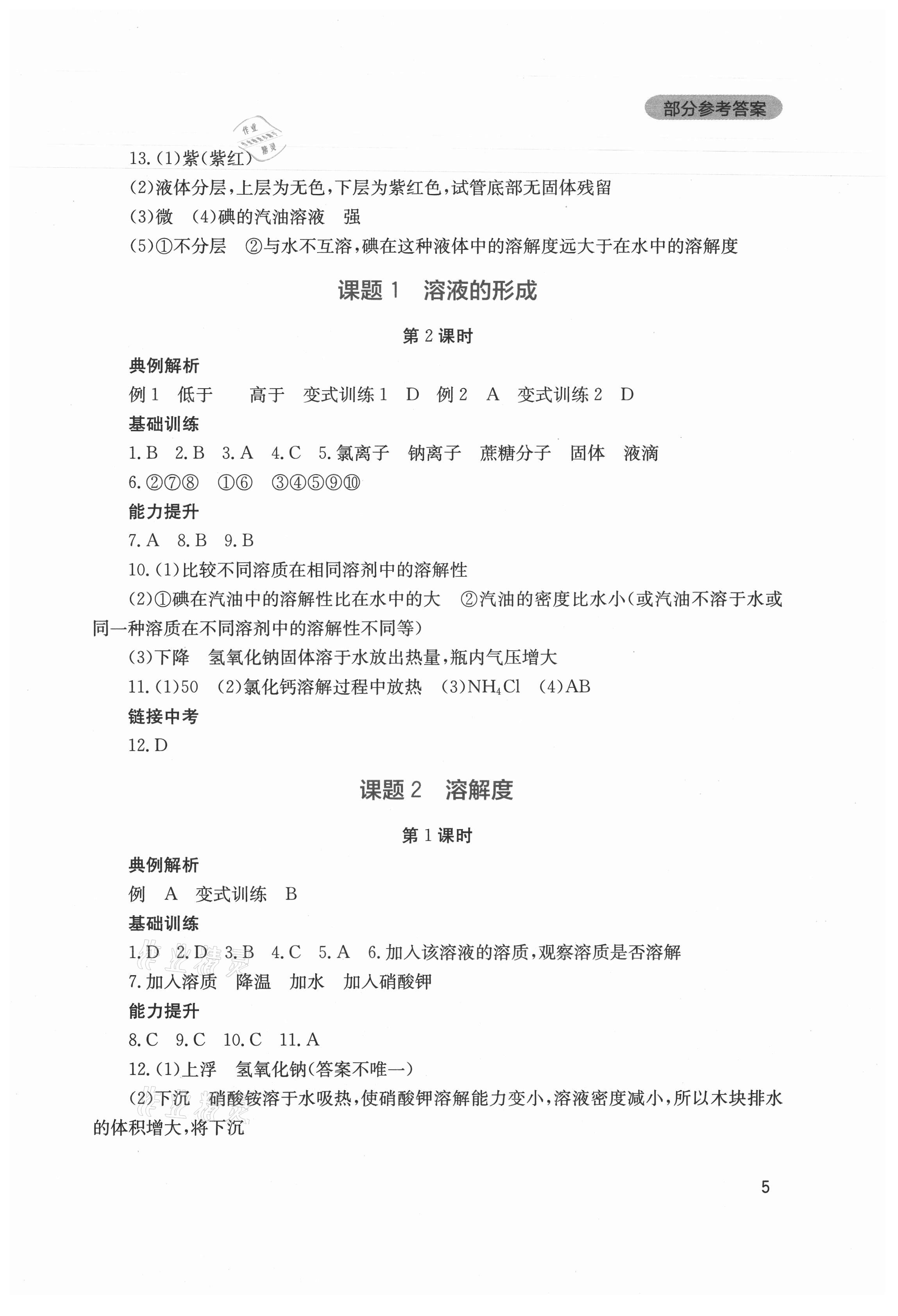 2021年新課程實(shí)踐與探究叢書九年級(jí)化學(xué)下冊(cè)人教版 第5頁