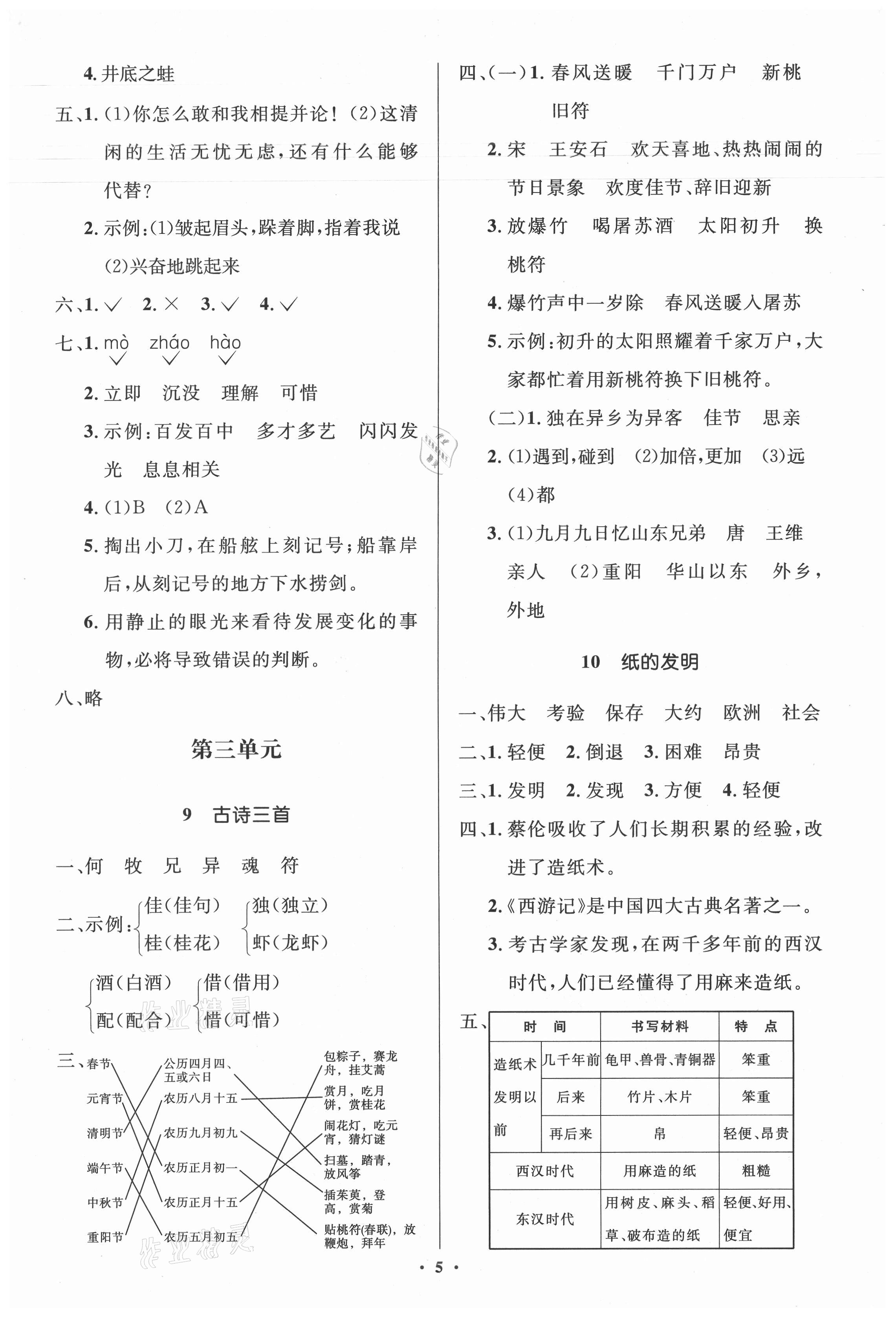 2021年人教金學(xué)典同步解析與測(cè)評(píng)學(xué)考練三年級(jí)語(yǔ)文下冊(cè)人教版江蘇專(zhuān)版 第5頁(yè)