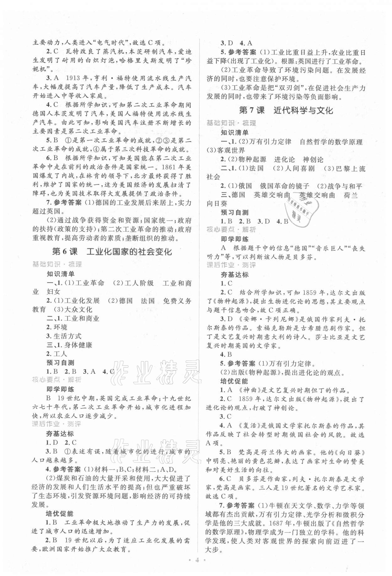 2021年人教金學(xué)典同步解析與測(cè)評(píng)學(xué)考練九年級(jí)世界歷史下冊(cè)人教版 第4頁(yè)