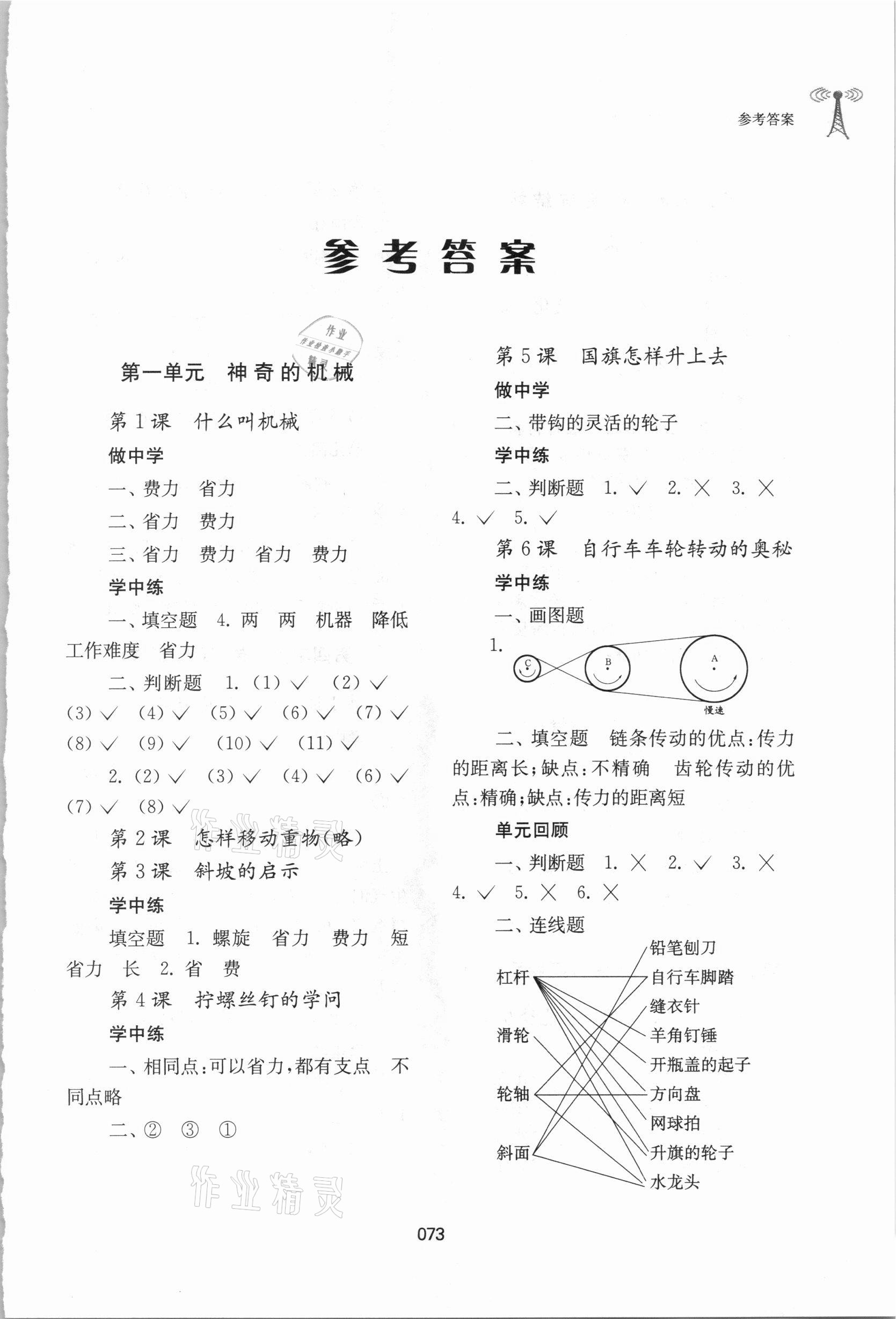 2021年小学科学实验册五年级下册苏教版 第1页