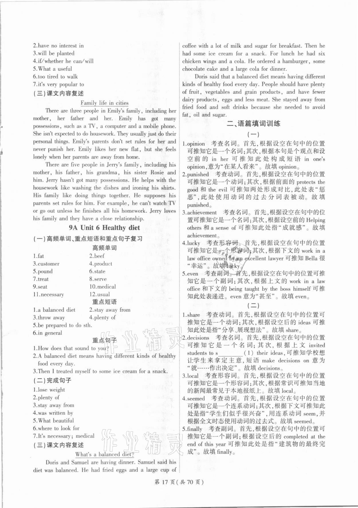 2021年领航中考英语总复习广州专用 参考答案第17页