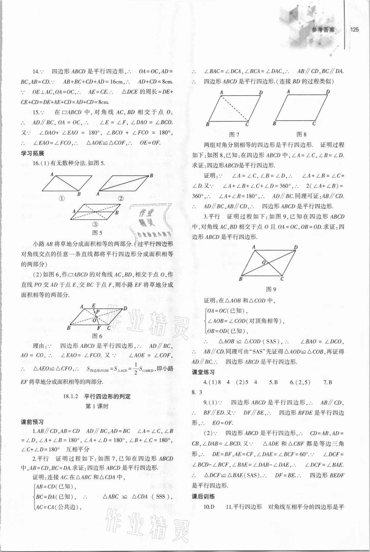 2021年同步練習(xí)冊(cè)八年級(jí)數(shù)學(xué)下冊(cè)人教版大象出版社 參考答案第6頁