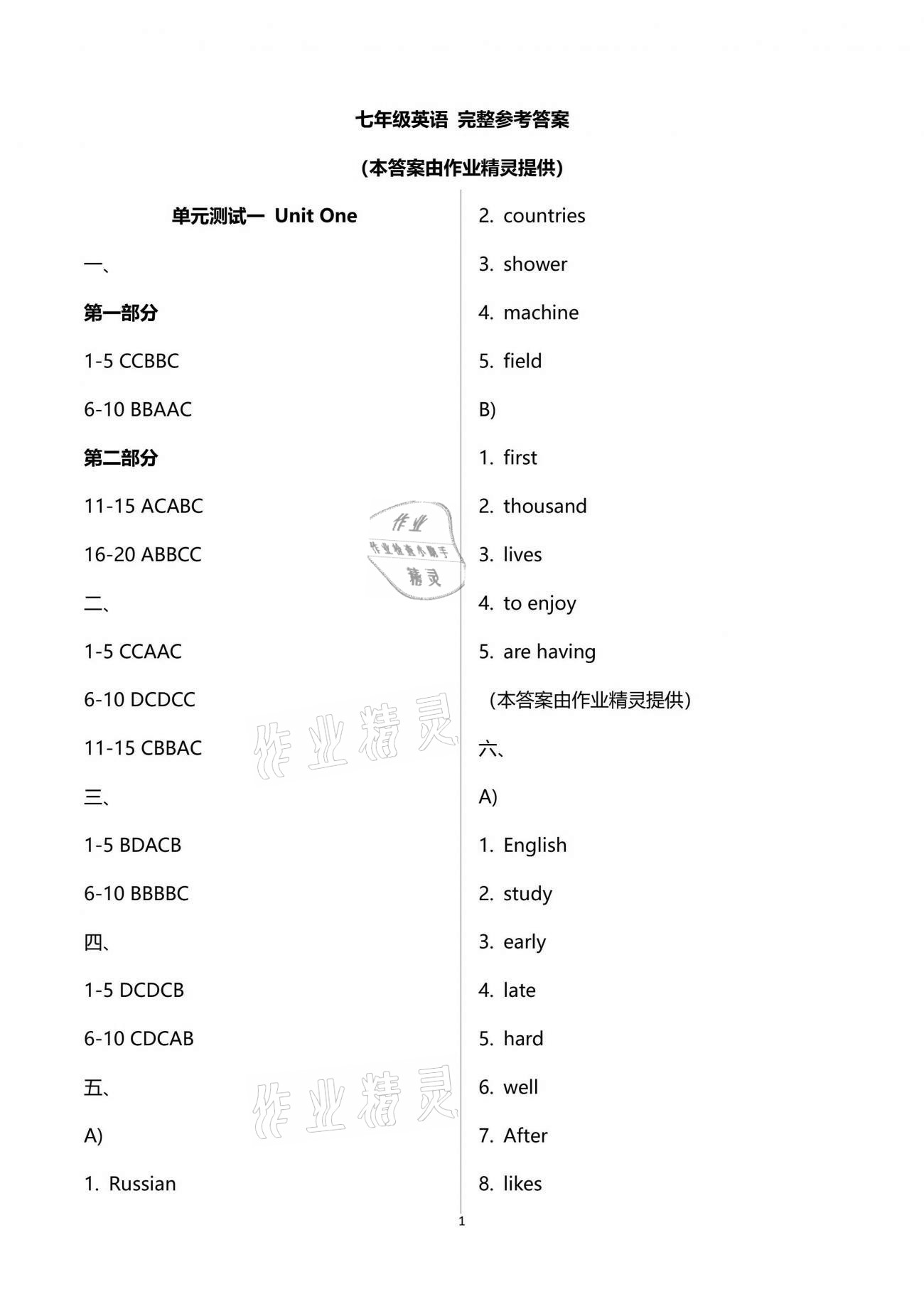 2021年陽光互動綠色成長空間七年級英語下冊譯林版提優(yōu)版 第1頁