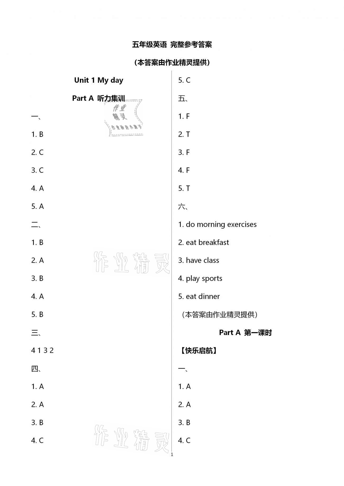 2021年新思維伴你學(xué)單元達(dá)標(biāo)測試卷五年級英語下冊人教版 第1頁