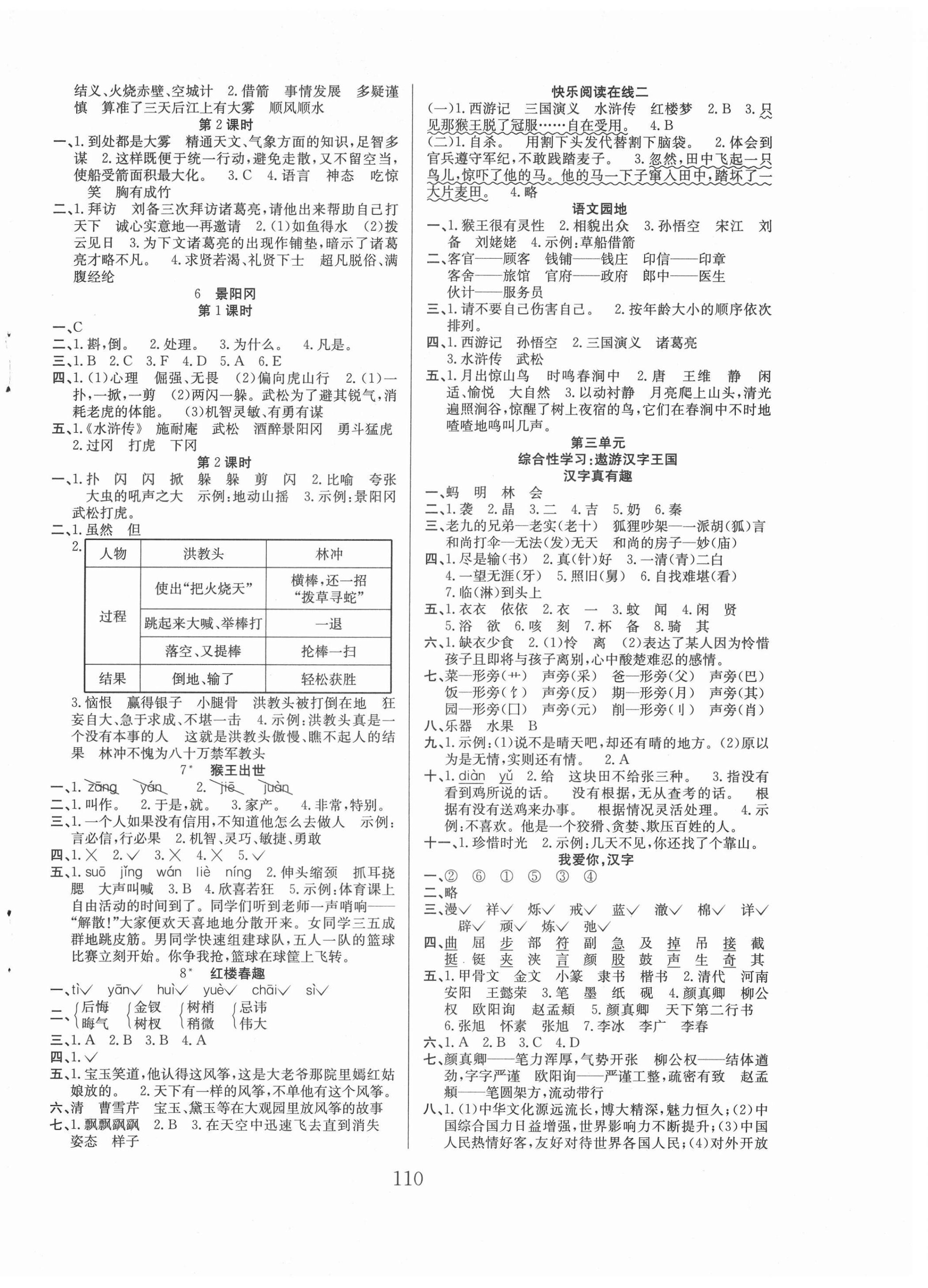 2021年陽光課堂課時(shí)作業(yè)五年級(jí)語文下冊(cè)人教版 第2頁