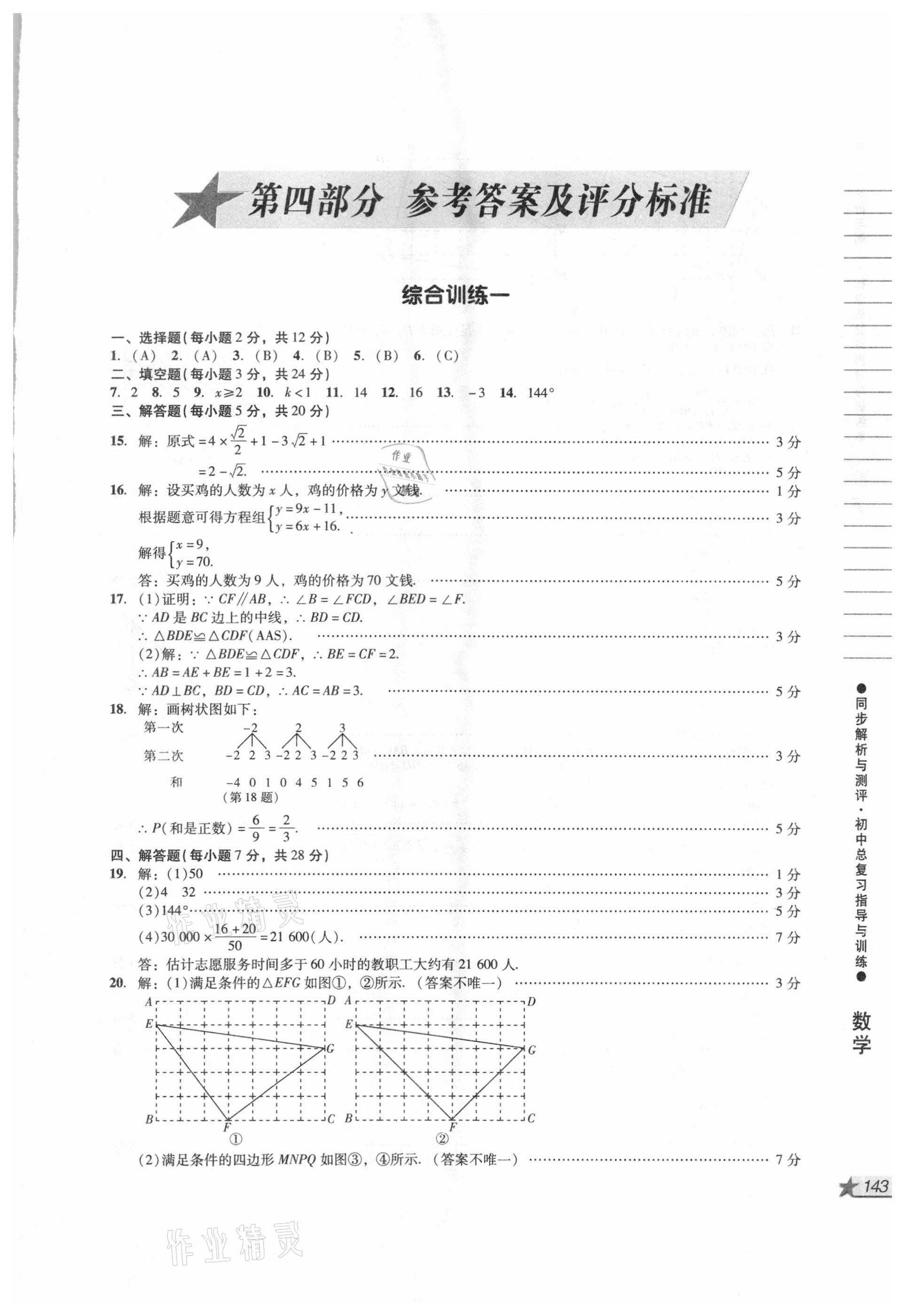 2021年同步解析與測(cè)評(píng)初中總復(fù)習(xí)指導(dǎo)與訓(xùn)練數(shù)學(xué) 第1頁(yè)