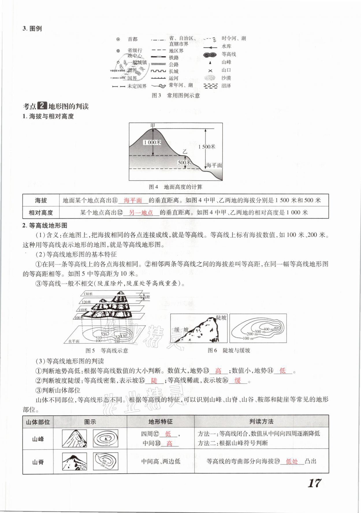 2021年领跑中考地理河南专版 参考答案第17页